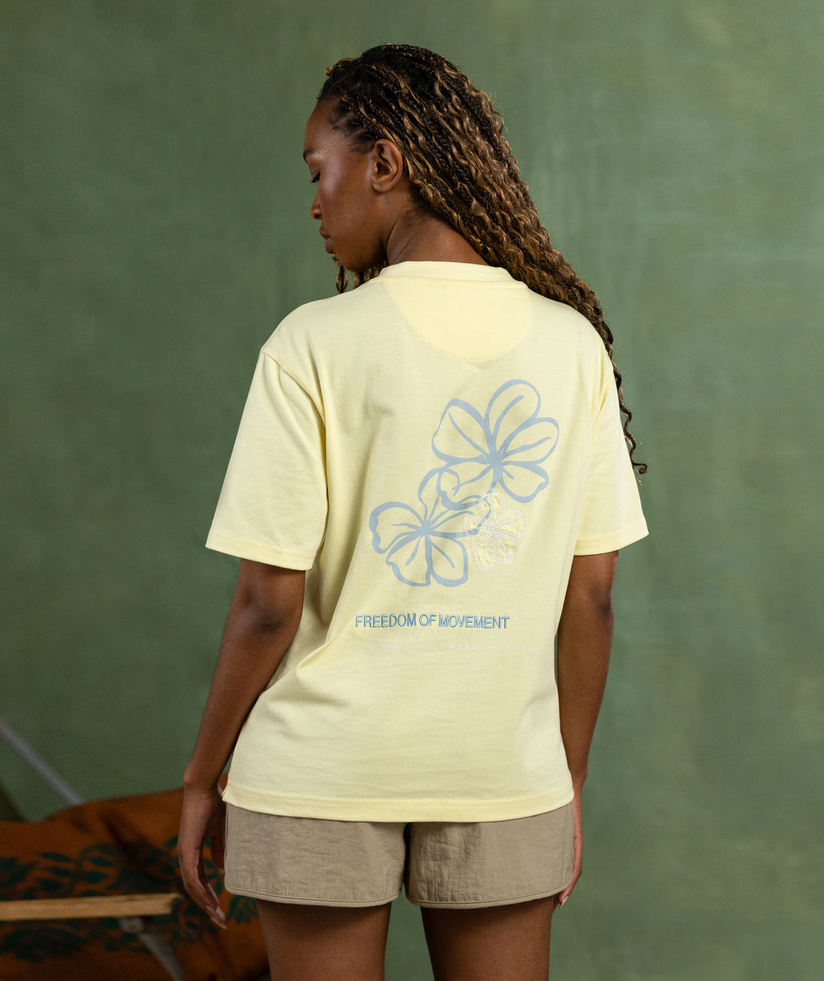 Ladies Pluma Graphic Tee - Butter