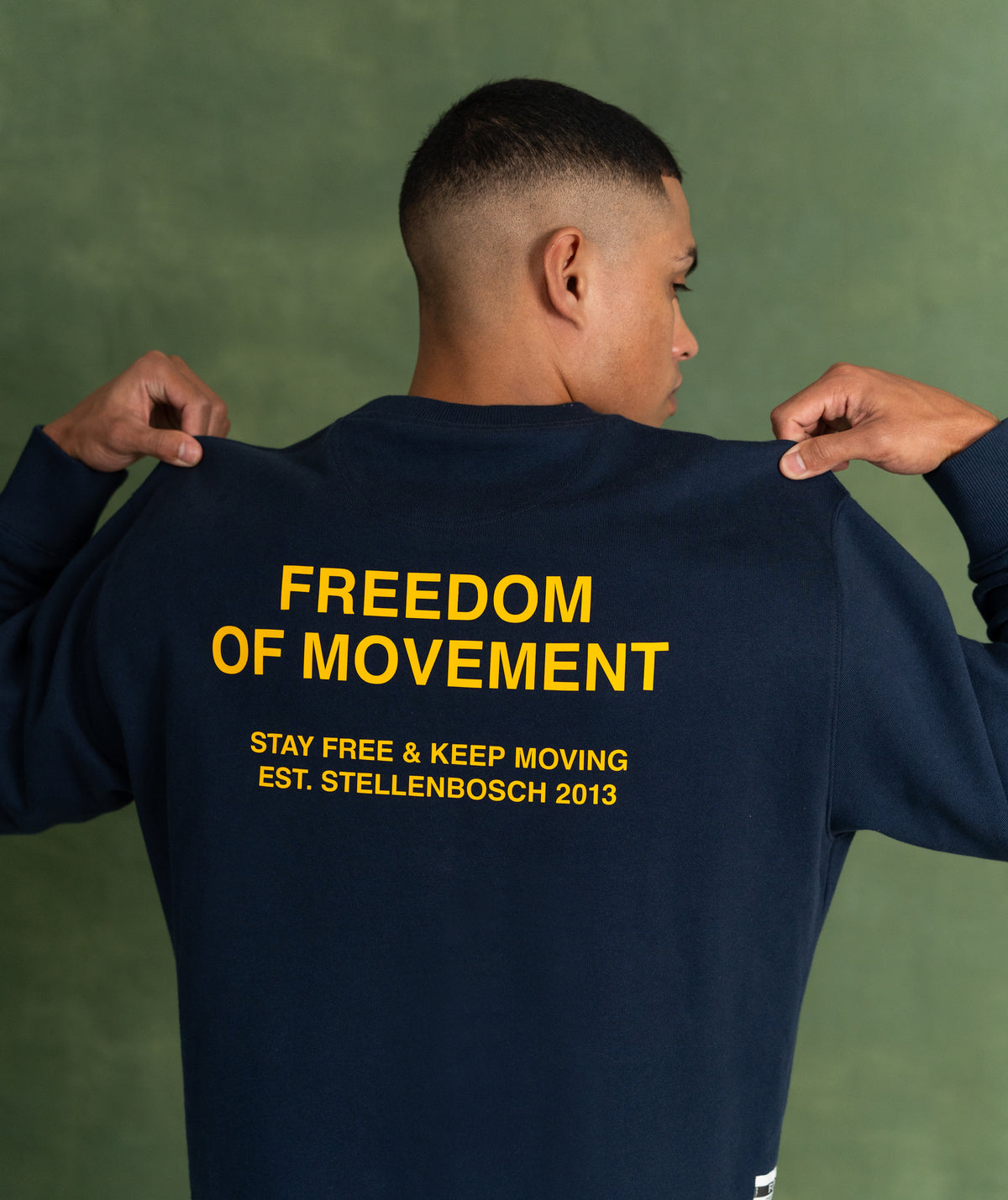 Mens Relaxed Crew Neck Sweat - Navy