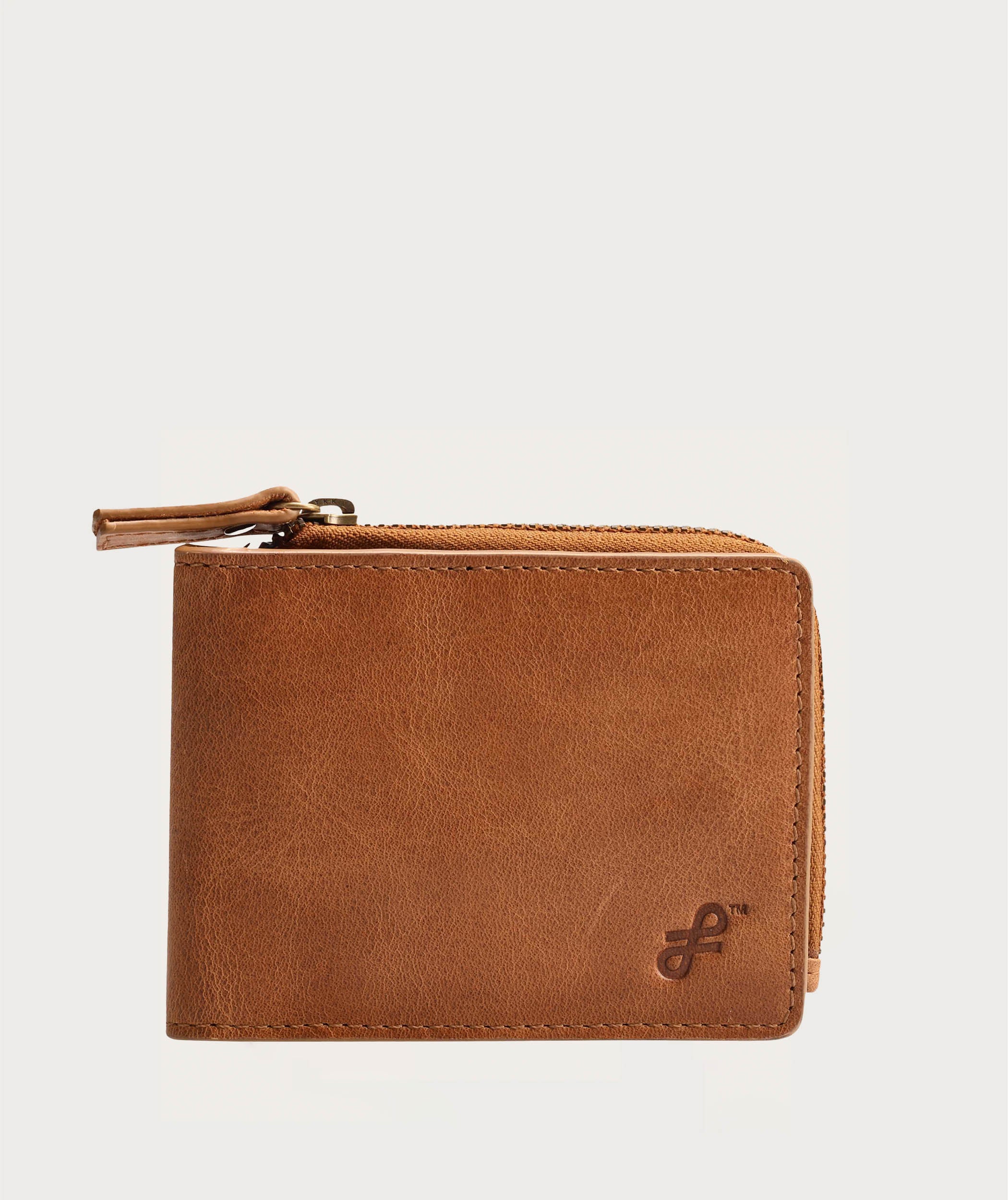 Bifold Zip Wallet - Pecan