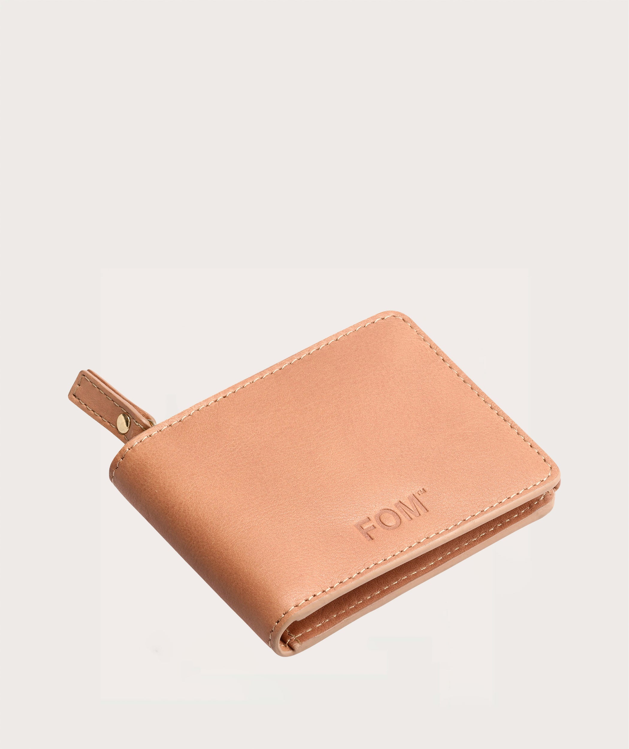 Bifold Zip Wallet - Nude