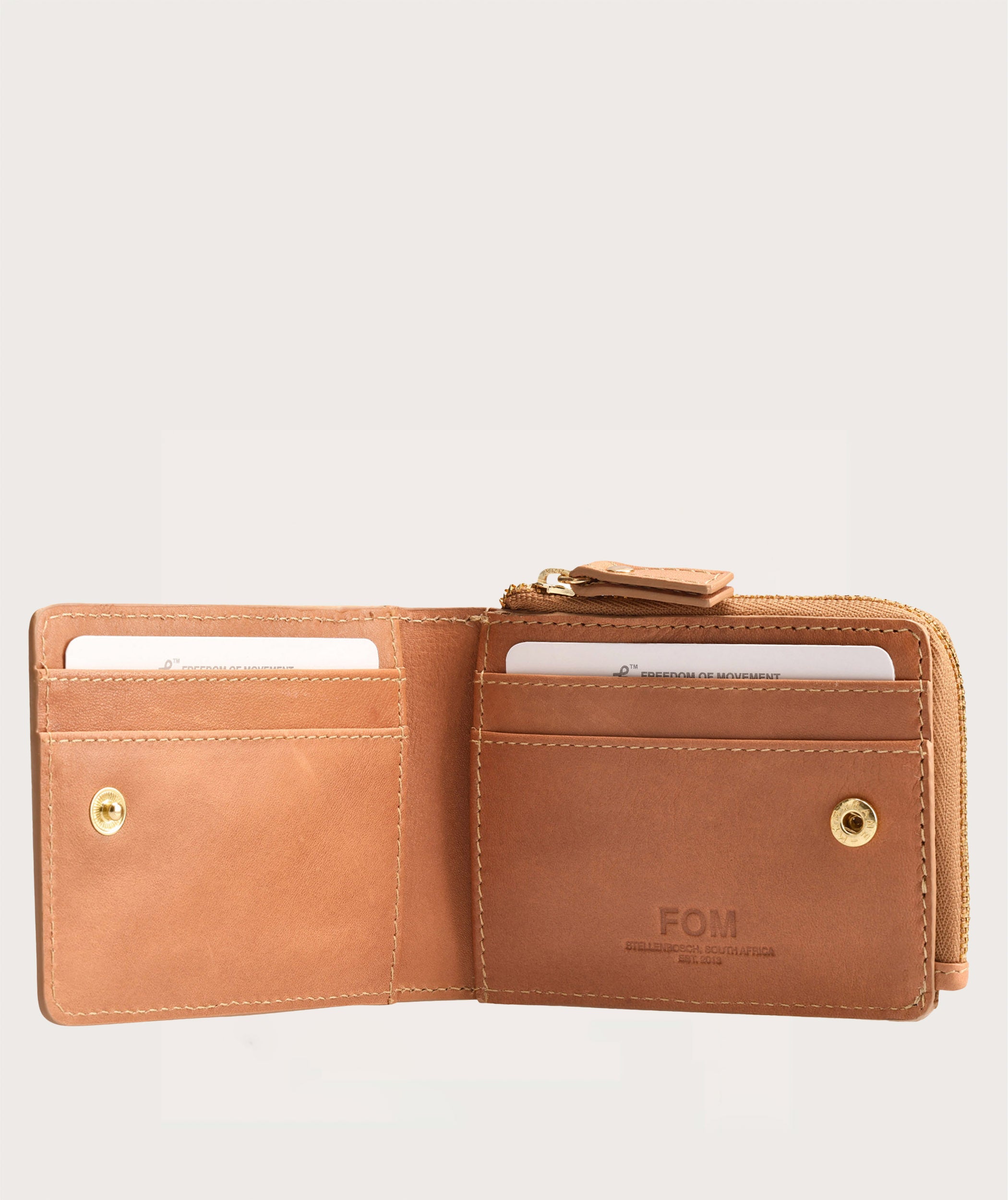Bifold Zip Wallet - Nude