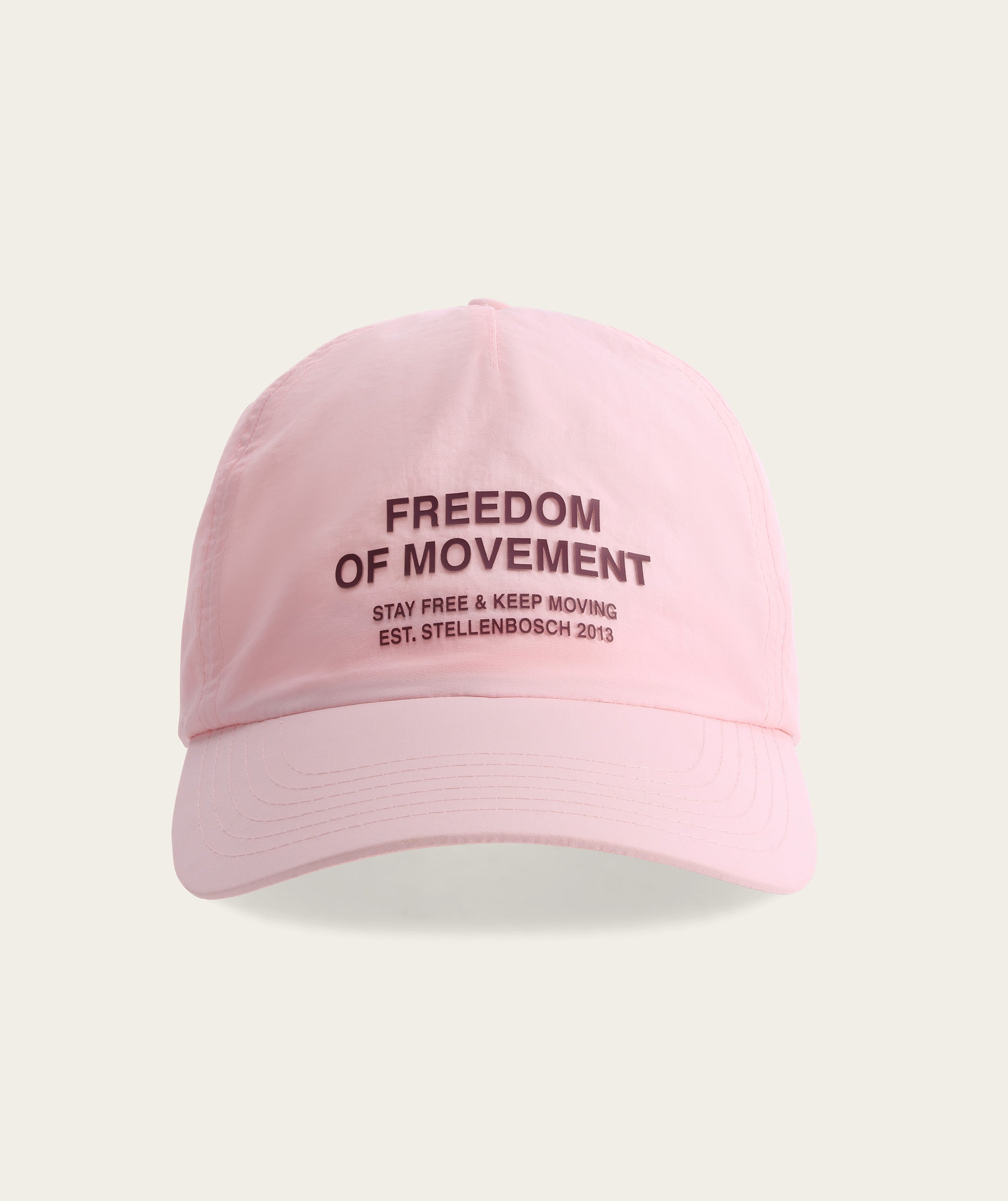 Unstructured 5 Panel Nylon Cap - Rose Bisque