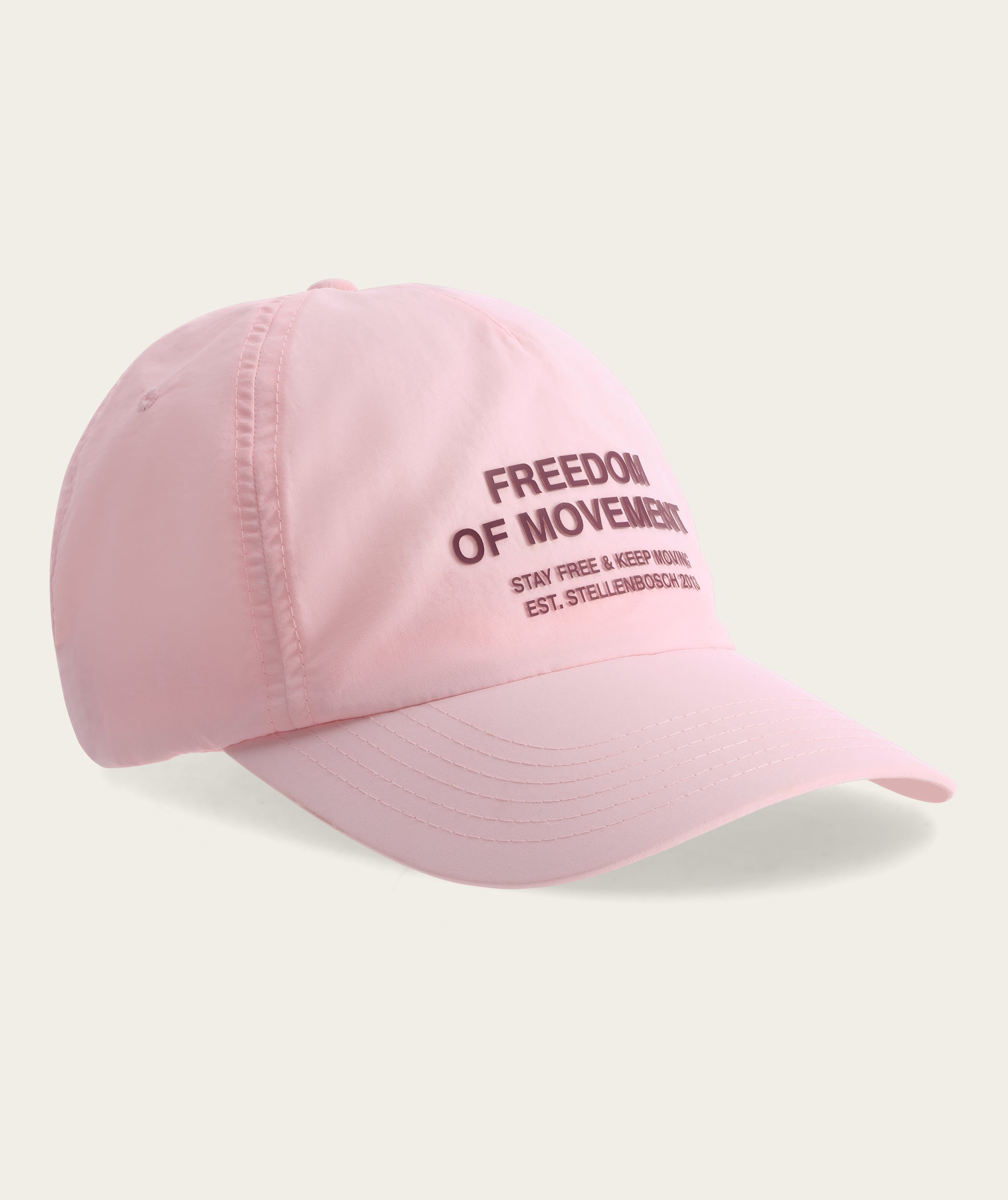 Unstructured 5 Panel Nylon Cap - Rose Bisque