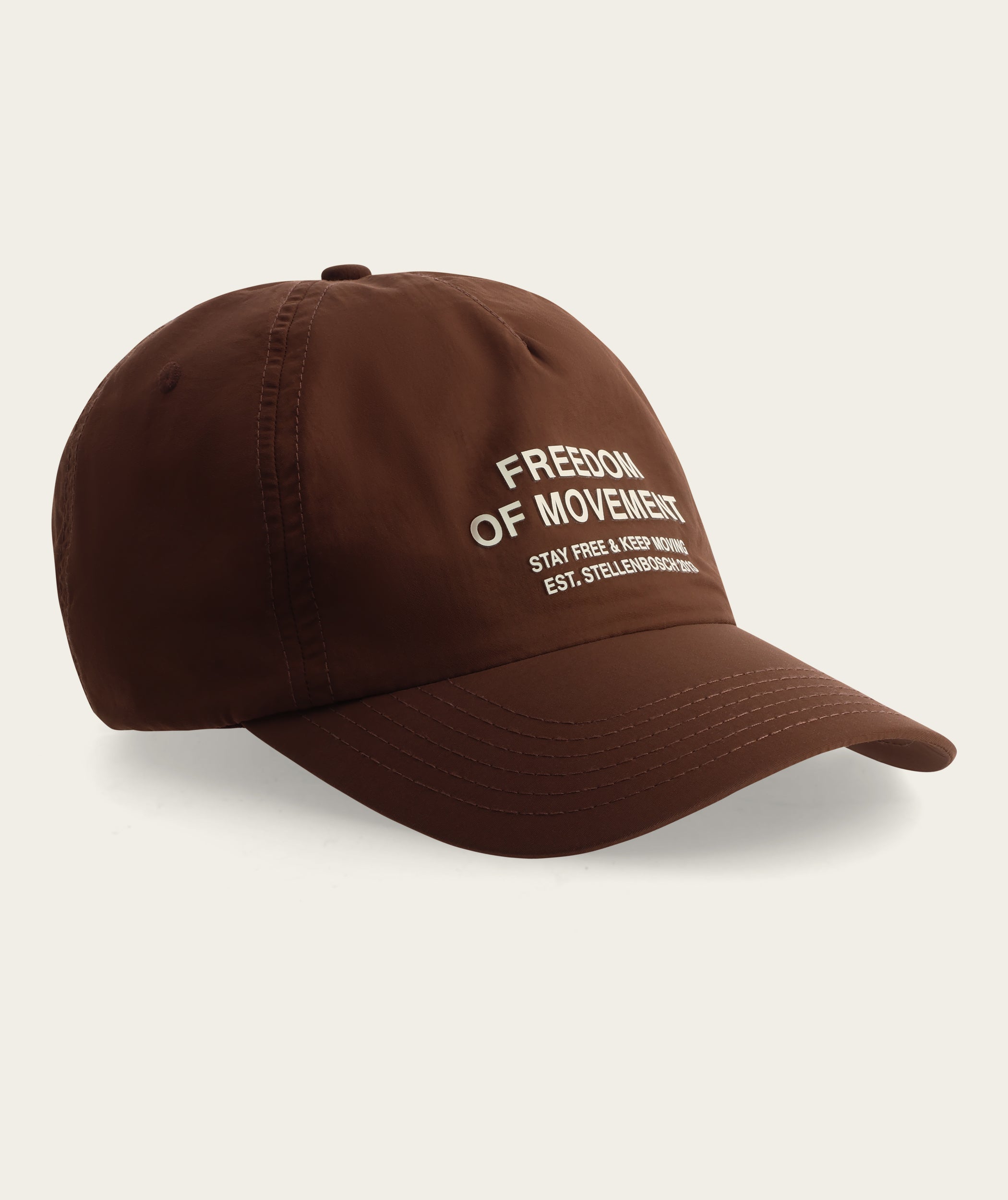 Unstructured 5 Panel Nylon Cap - Chocolate