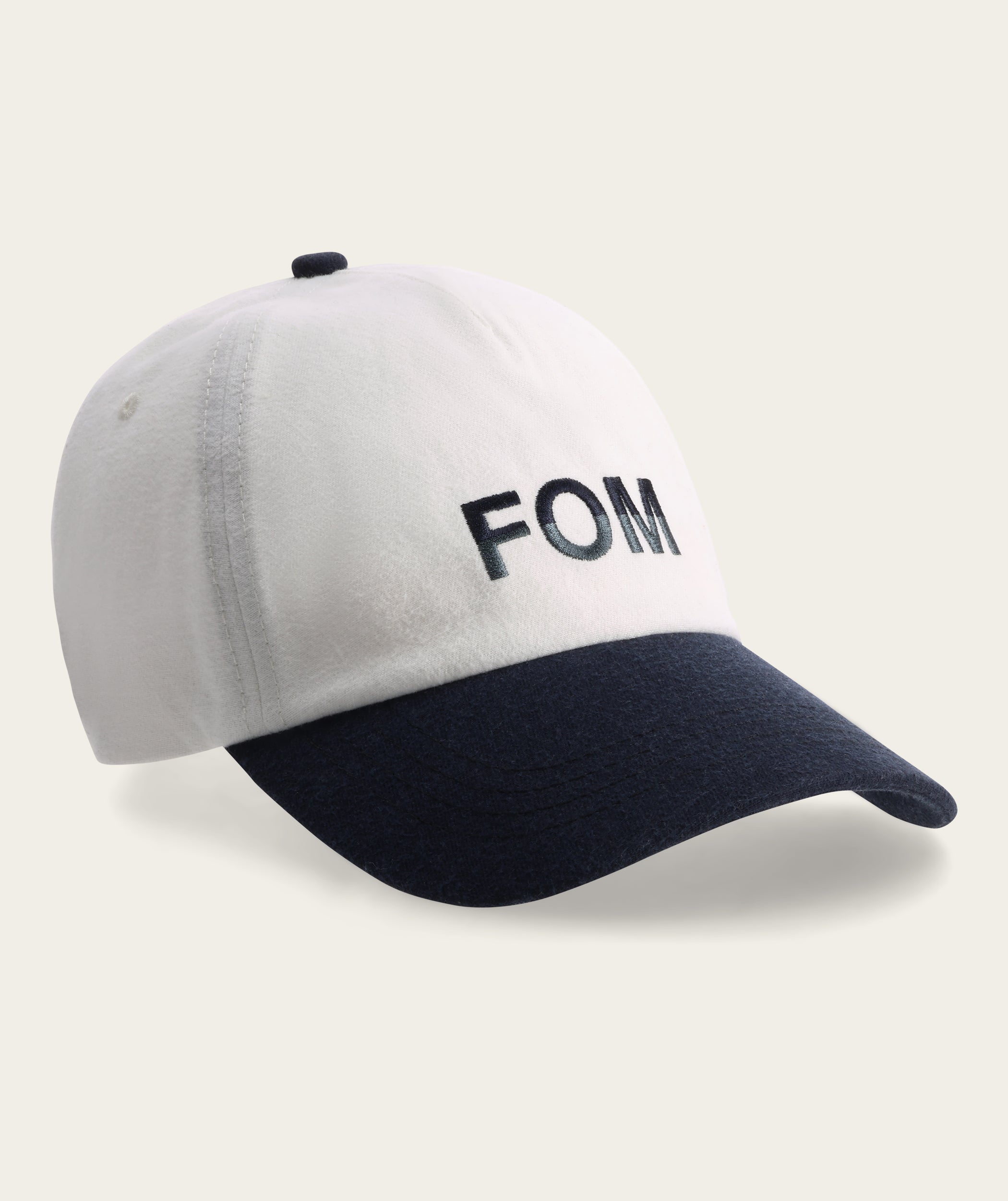 Colour Block Dad Cap - Off-White & Ink