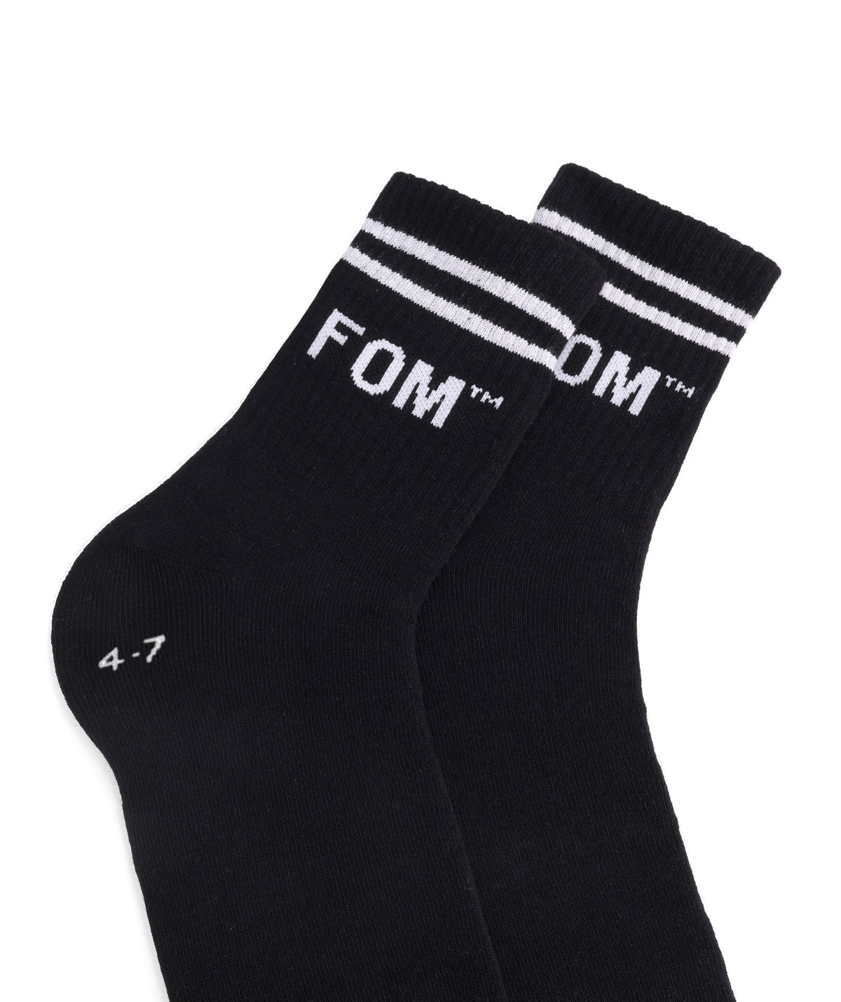 Socks Active - Black/ White FOM Stripes (Size 4-7)