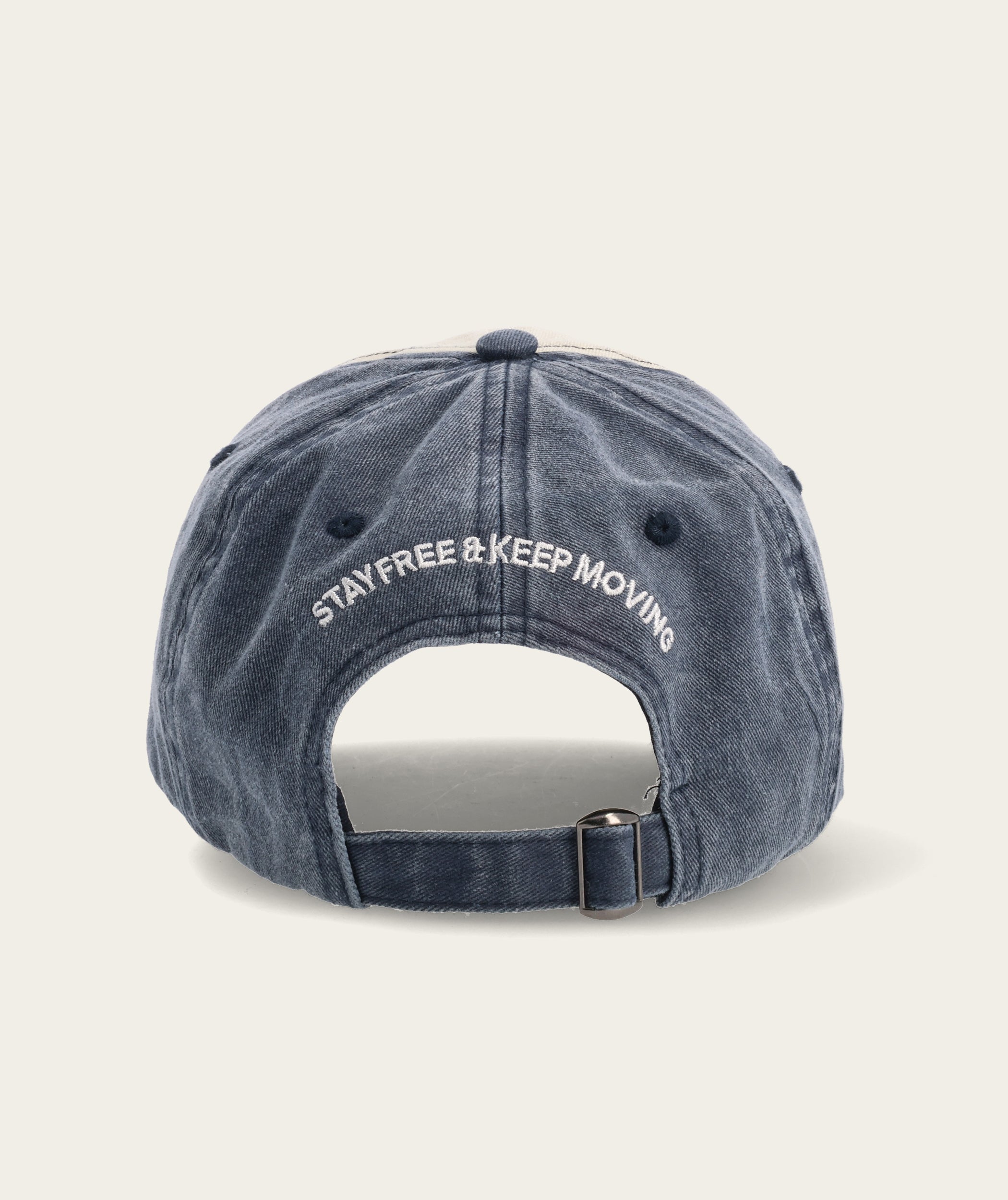 FOM Dad Cap - Washed Navy/ Choc/ Ecru