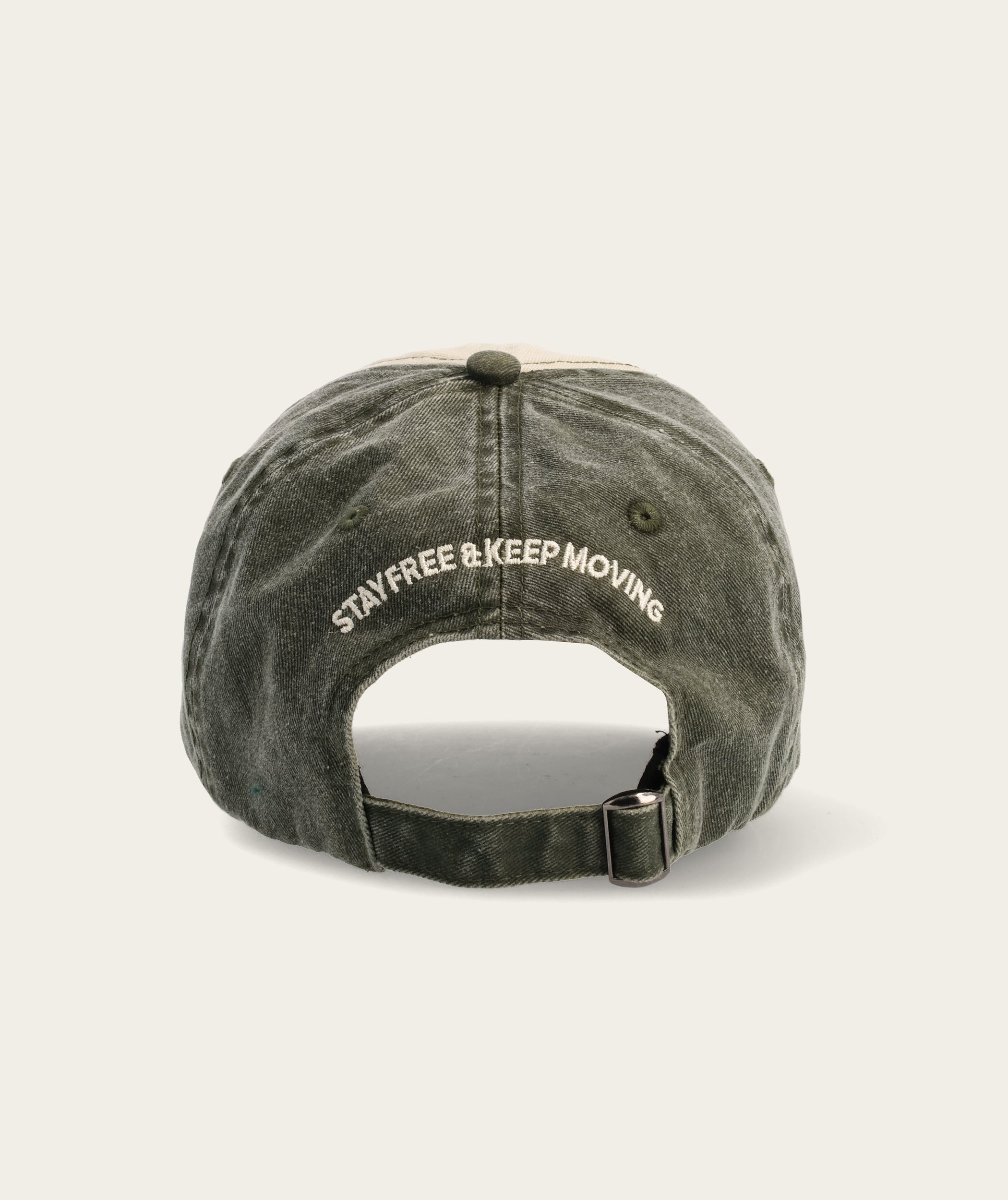 FOM Dad Cap - Washed Olive/ Sand/ Ecru