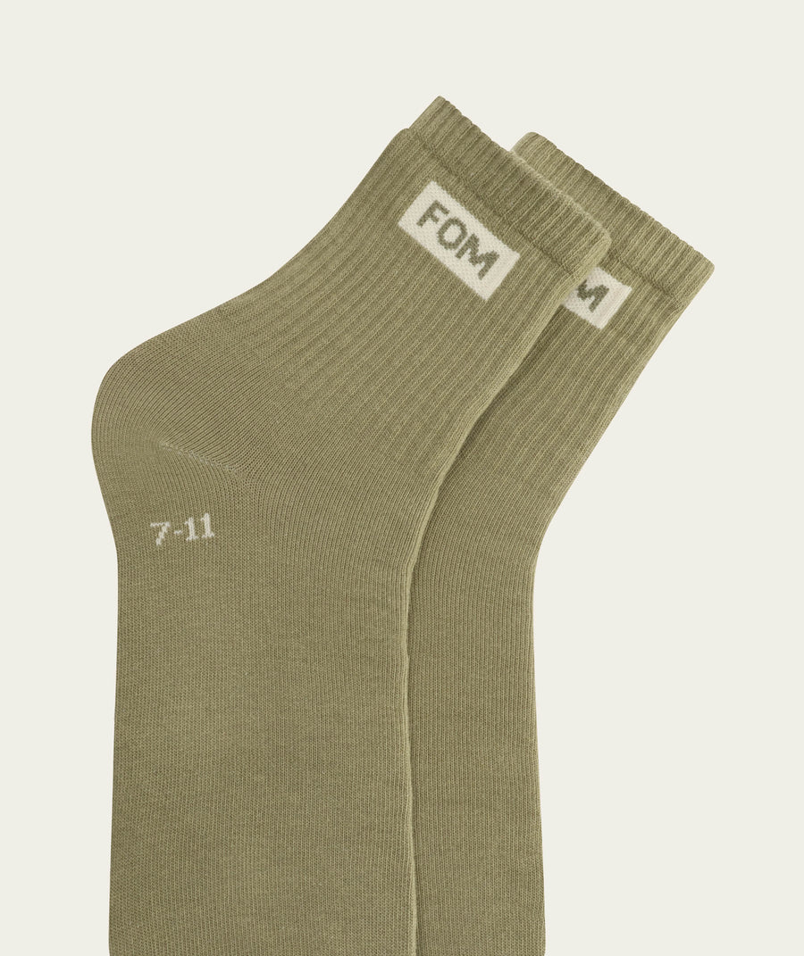 Socks Active - Olive FOM (Size 7-11)