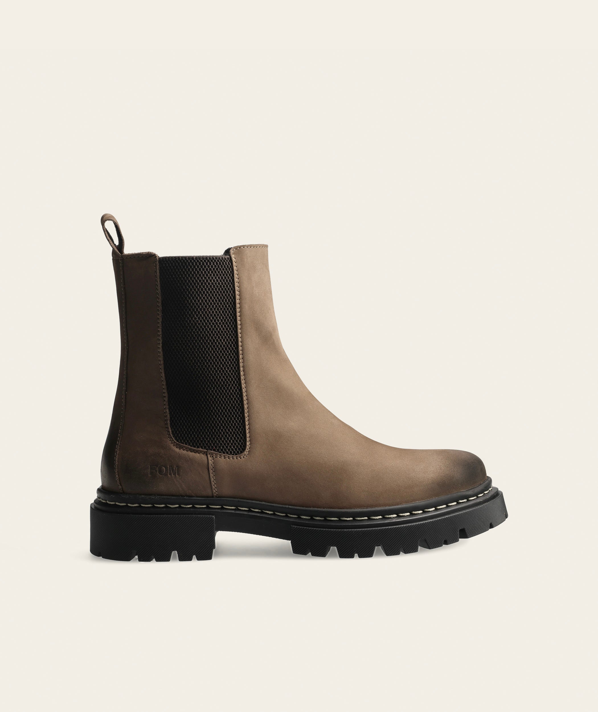 Ladies Leather Chelsea Boot - Taupe