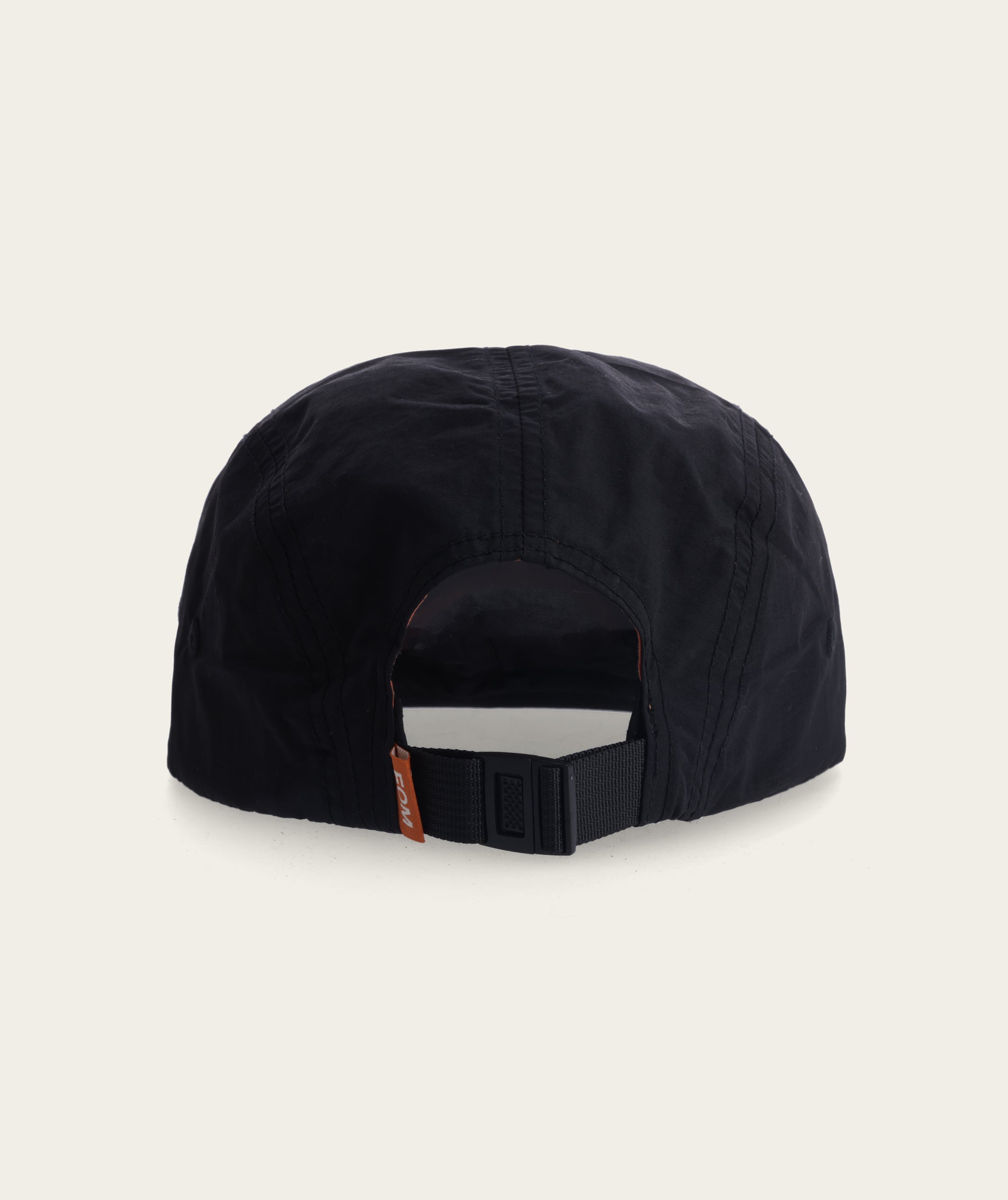 5 Panel Nylon Cap - Black