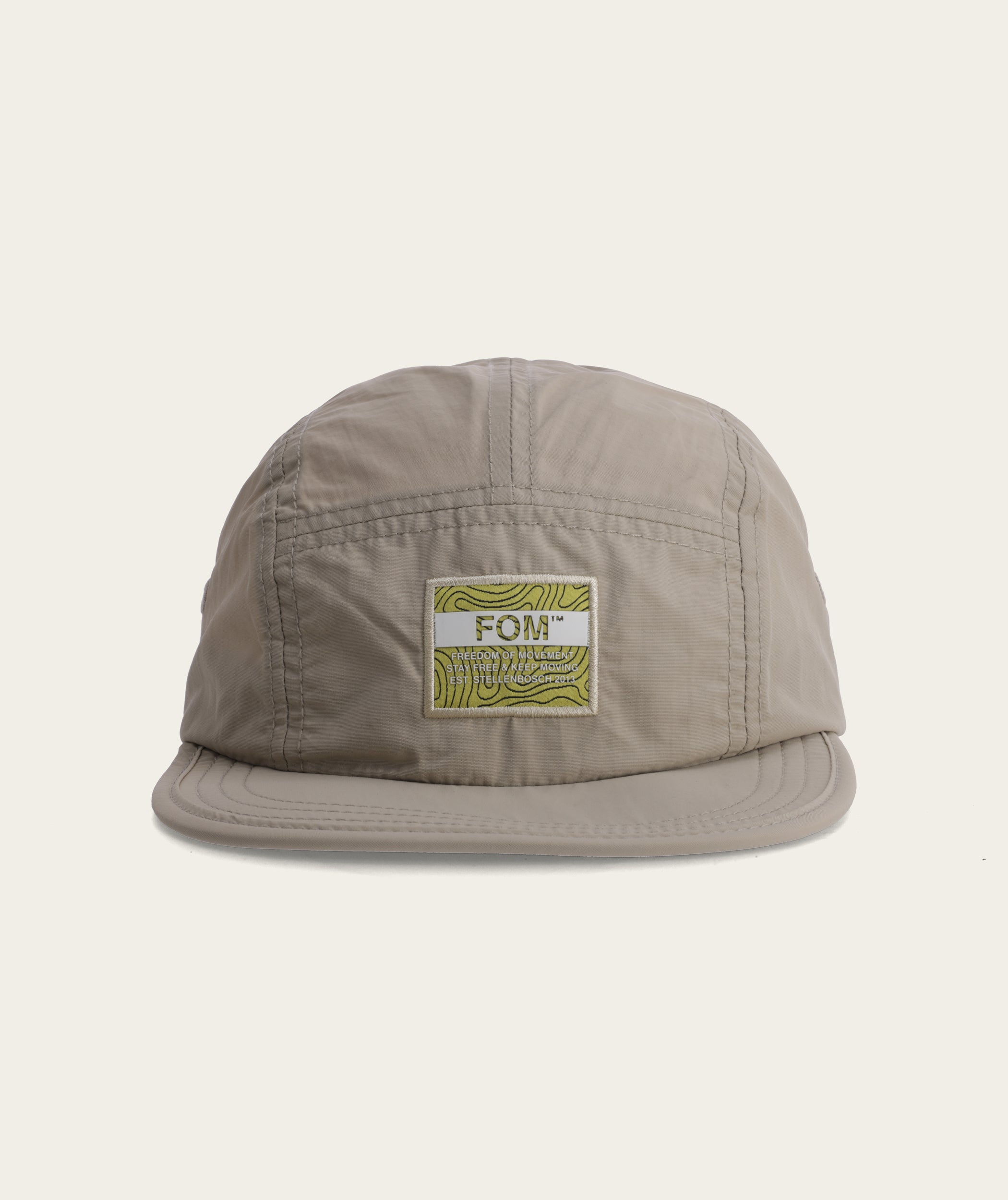 5 Panel Nylon Cap - Dove Grey