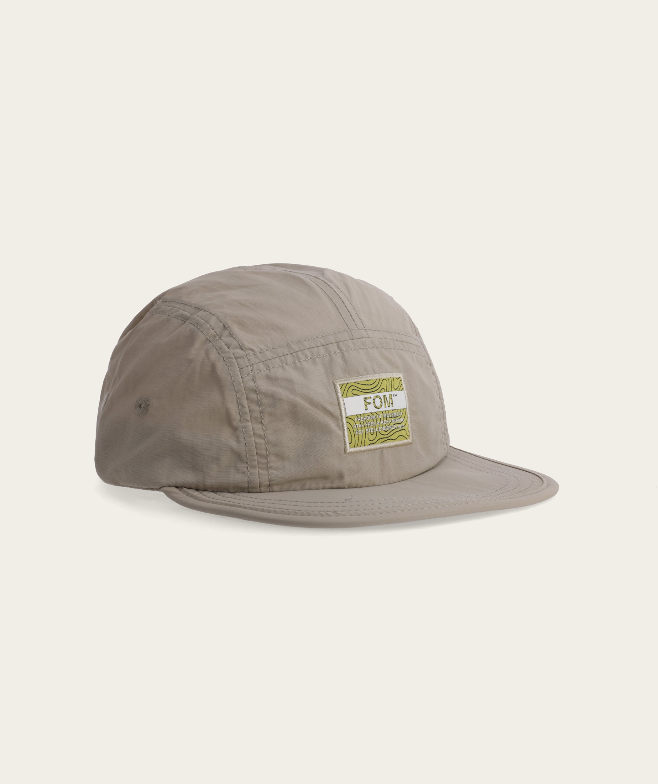 5 Panel Nylon Cap - Dove Grey