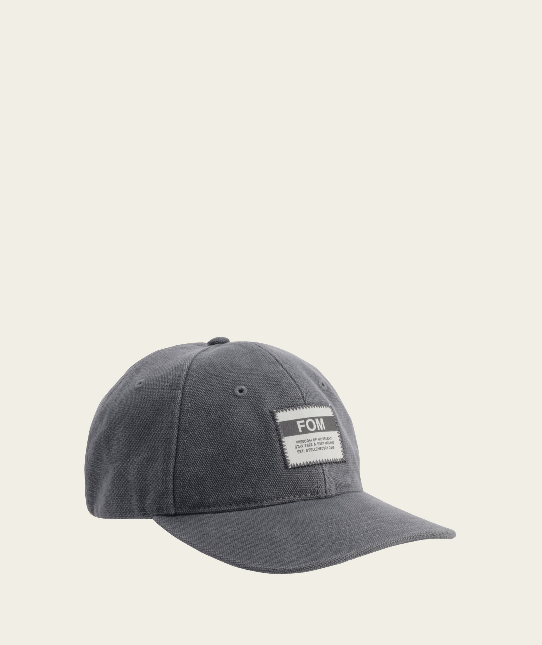 6 Panel Cotton Canvas Cap - Washed Slate