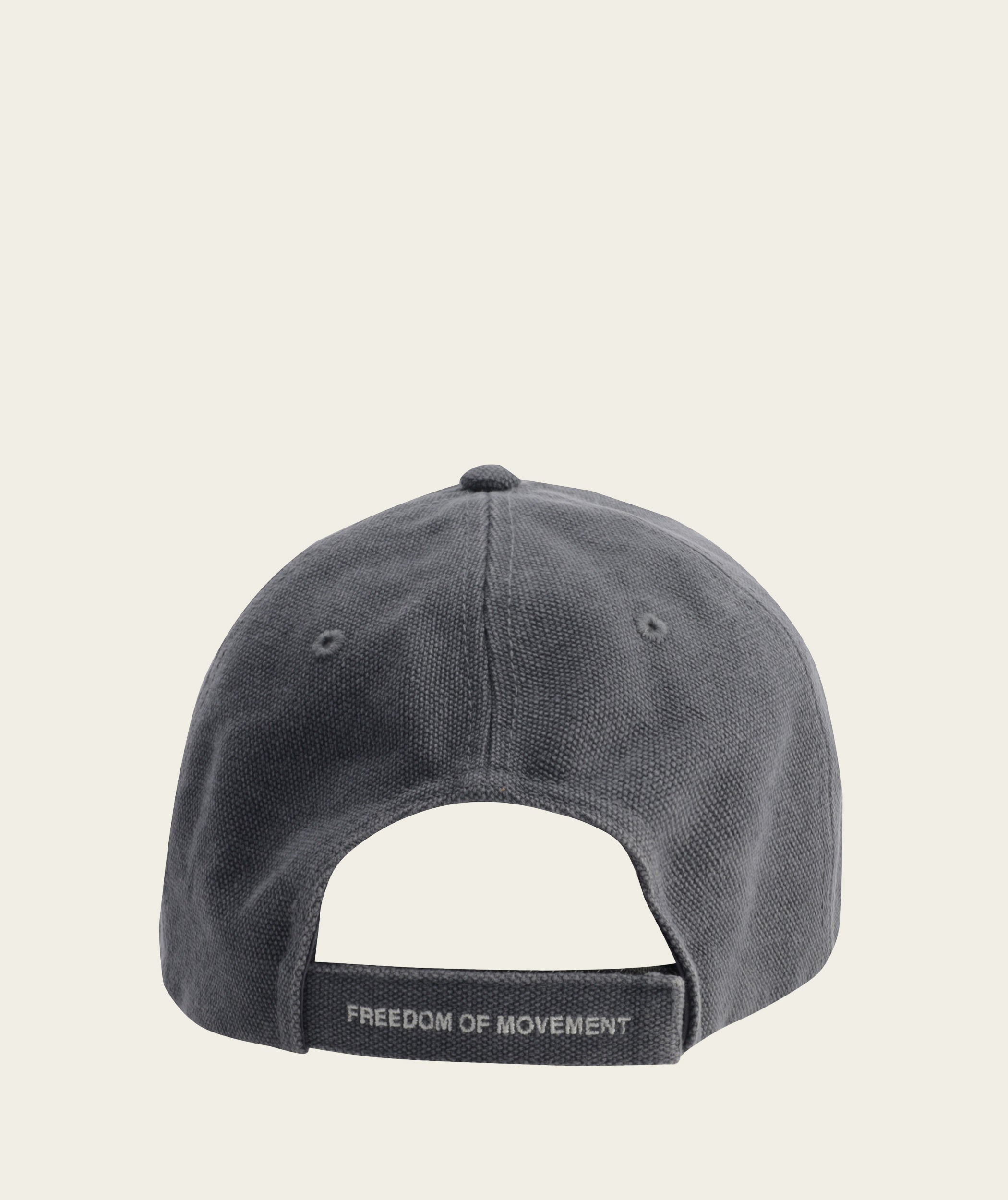 6 Panel Cotton Canvas Cap - Washed Slate