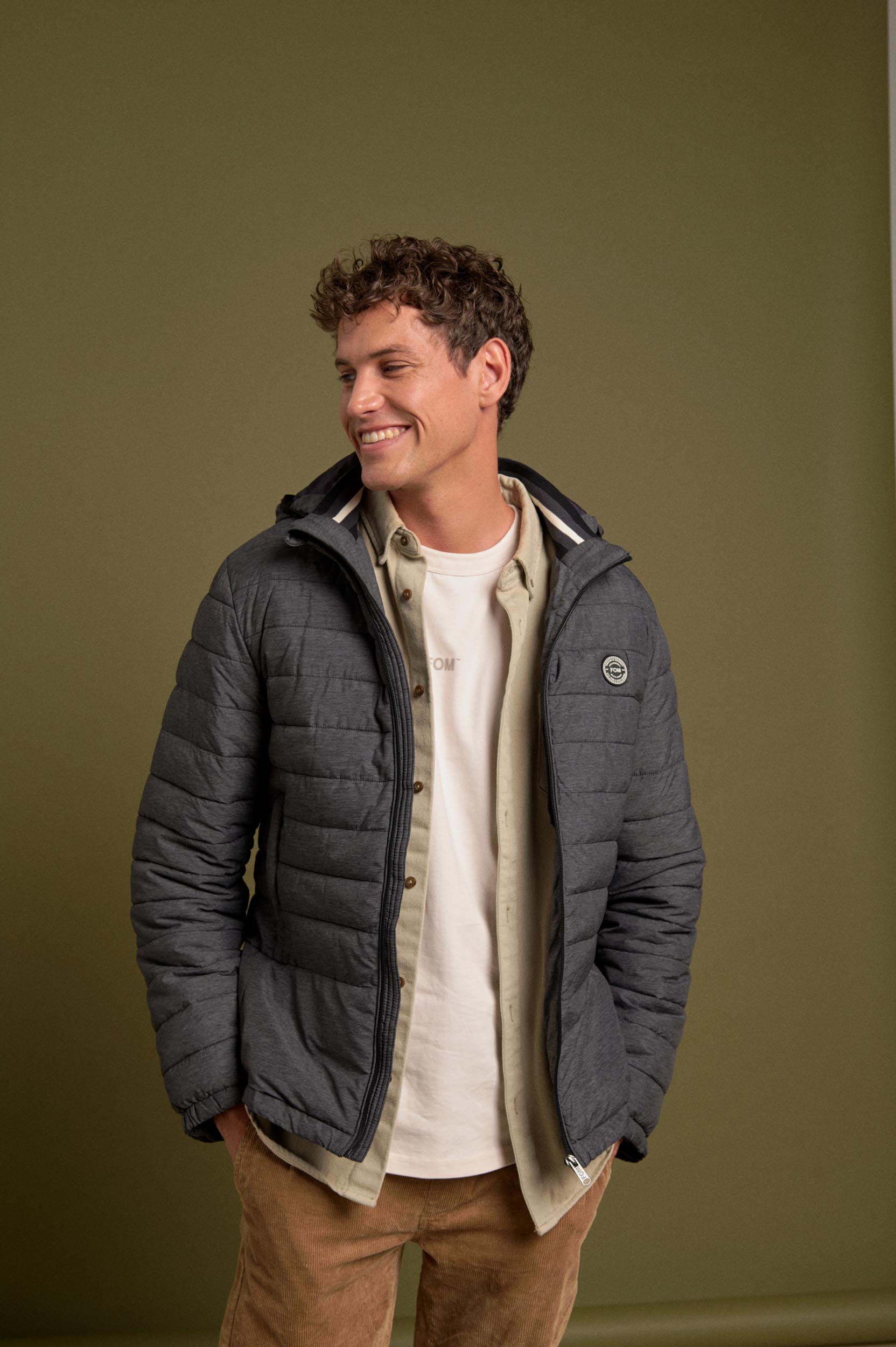 Mens Puffer - Charcoal Melange