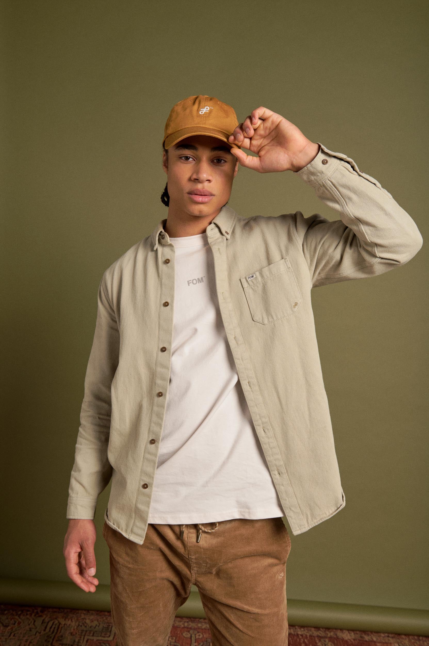 Mens Twill Long Sleeve Shirt - Silver Sage