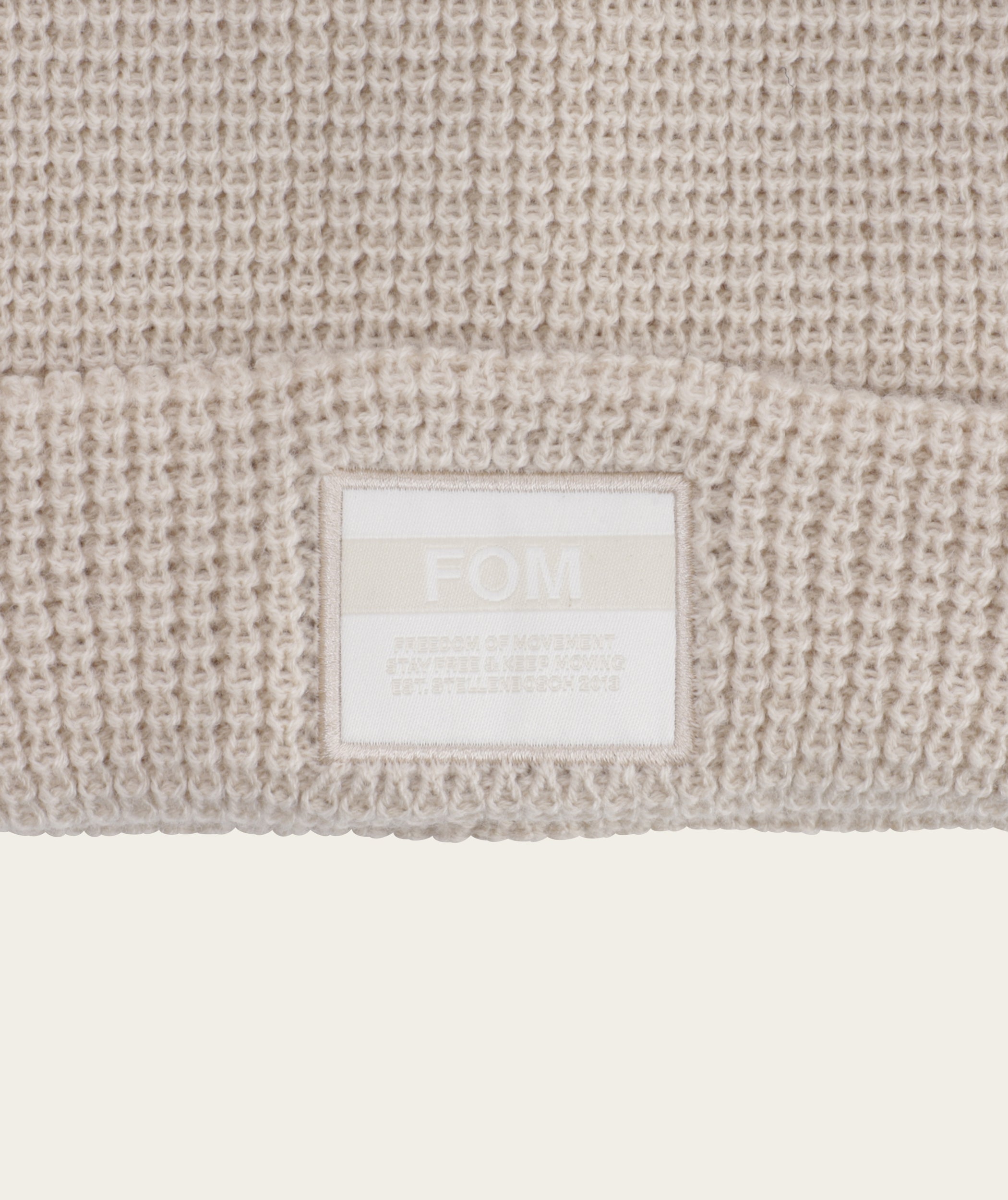 Waffle Knit Beanie - Vintage White
