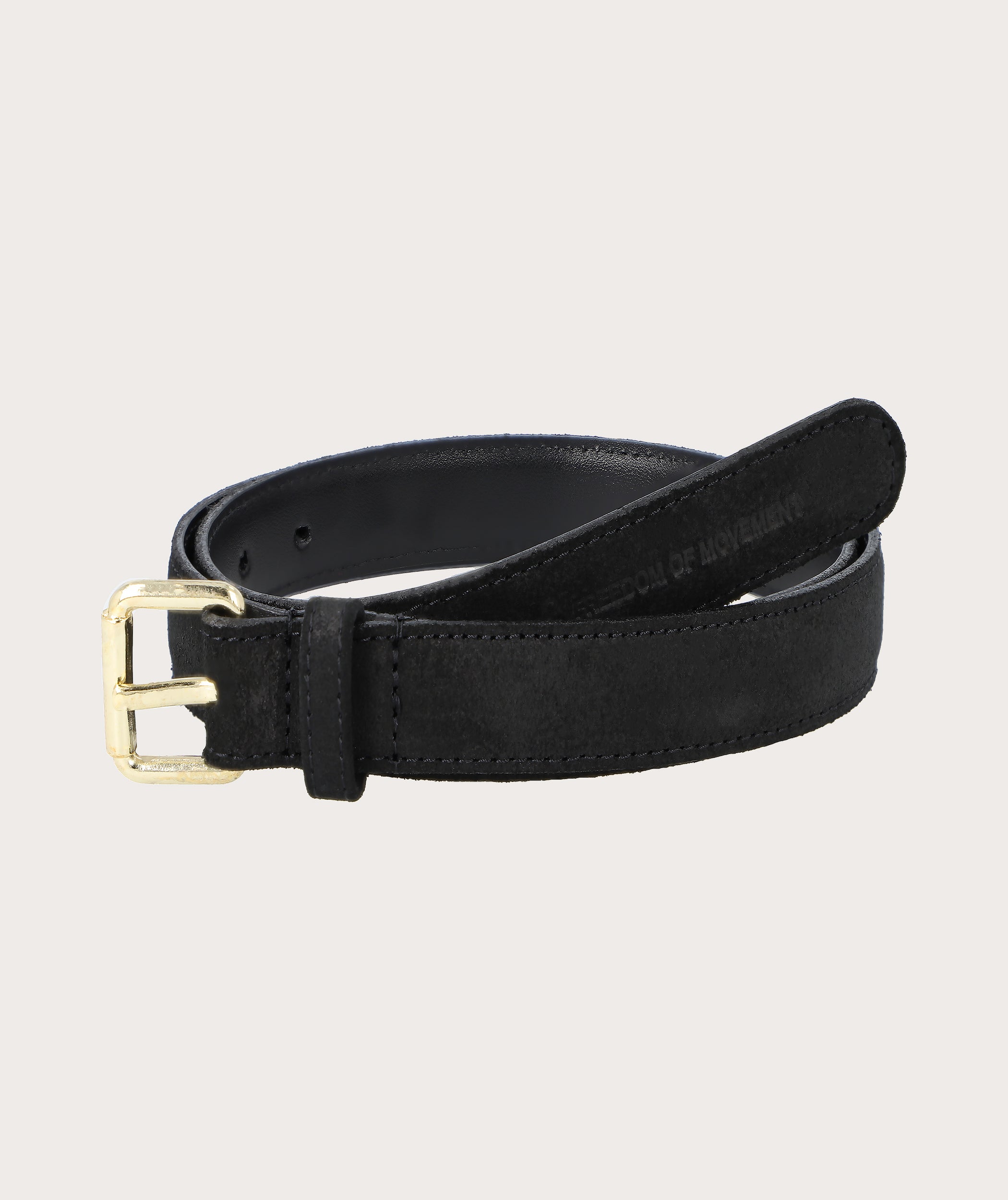 Ladies Belt Black Suede Women FOM SA