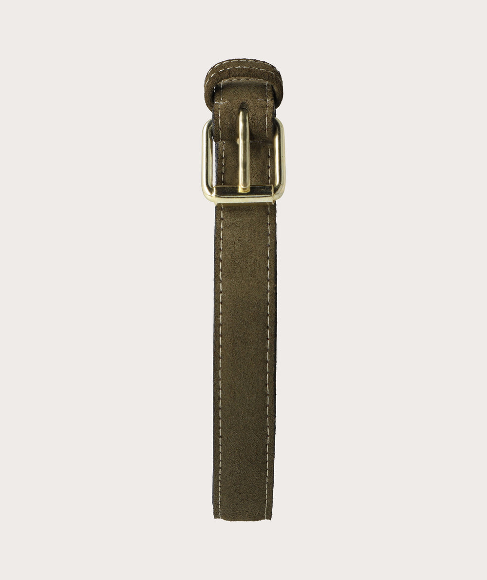 Ladies Belt Field - Green Suede