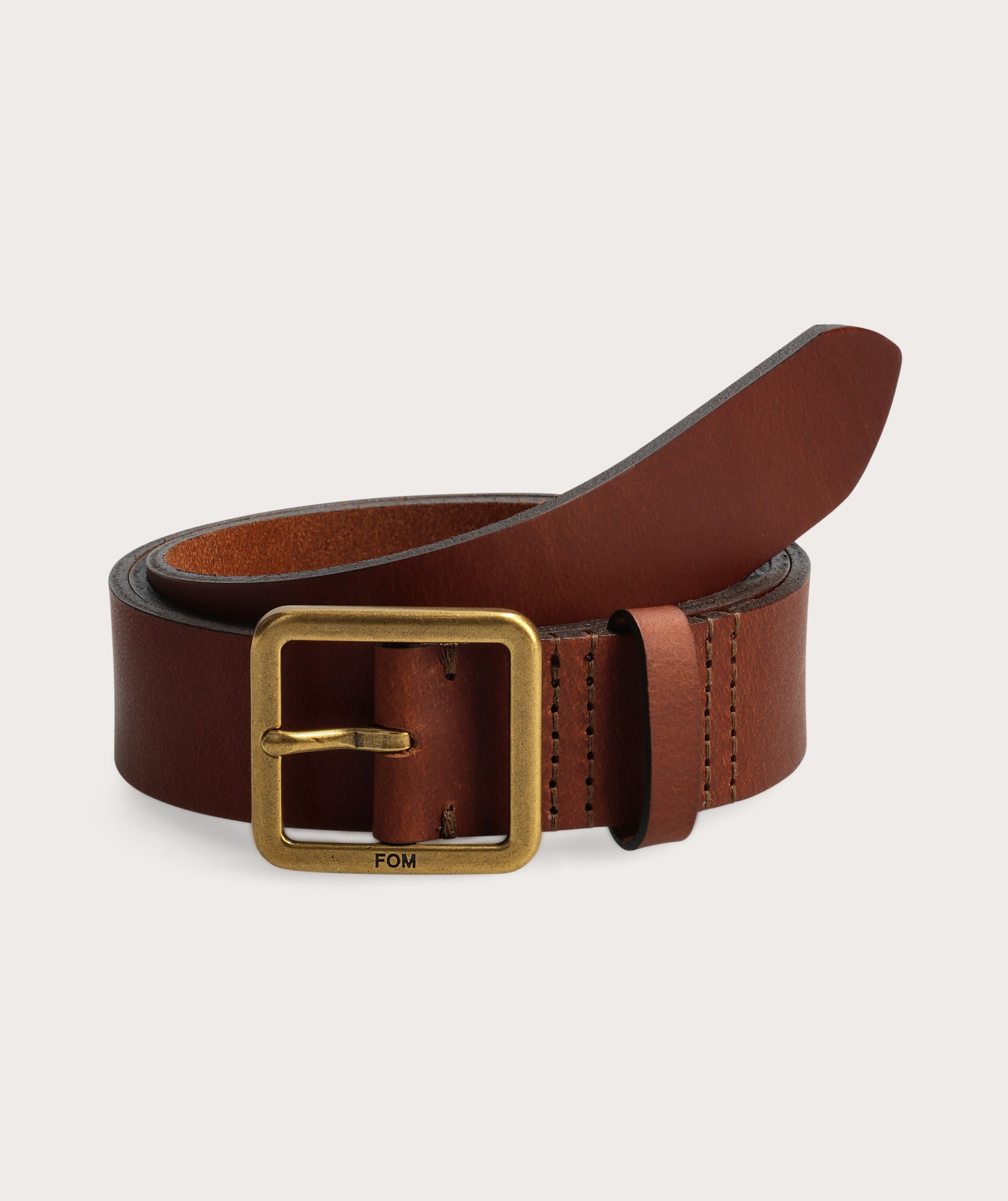 Mens Belt - Chestnut/ Brass Buckle