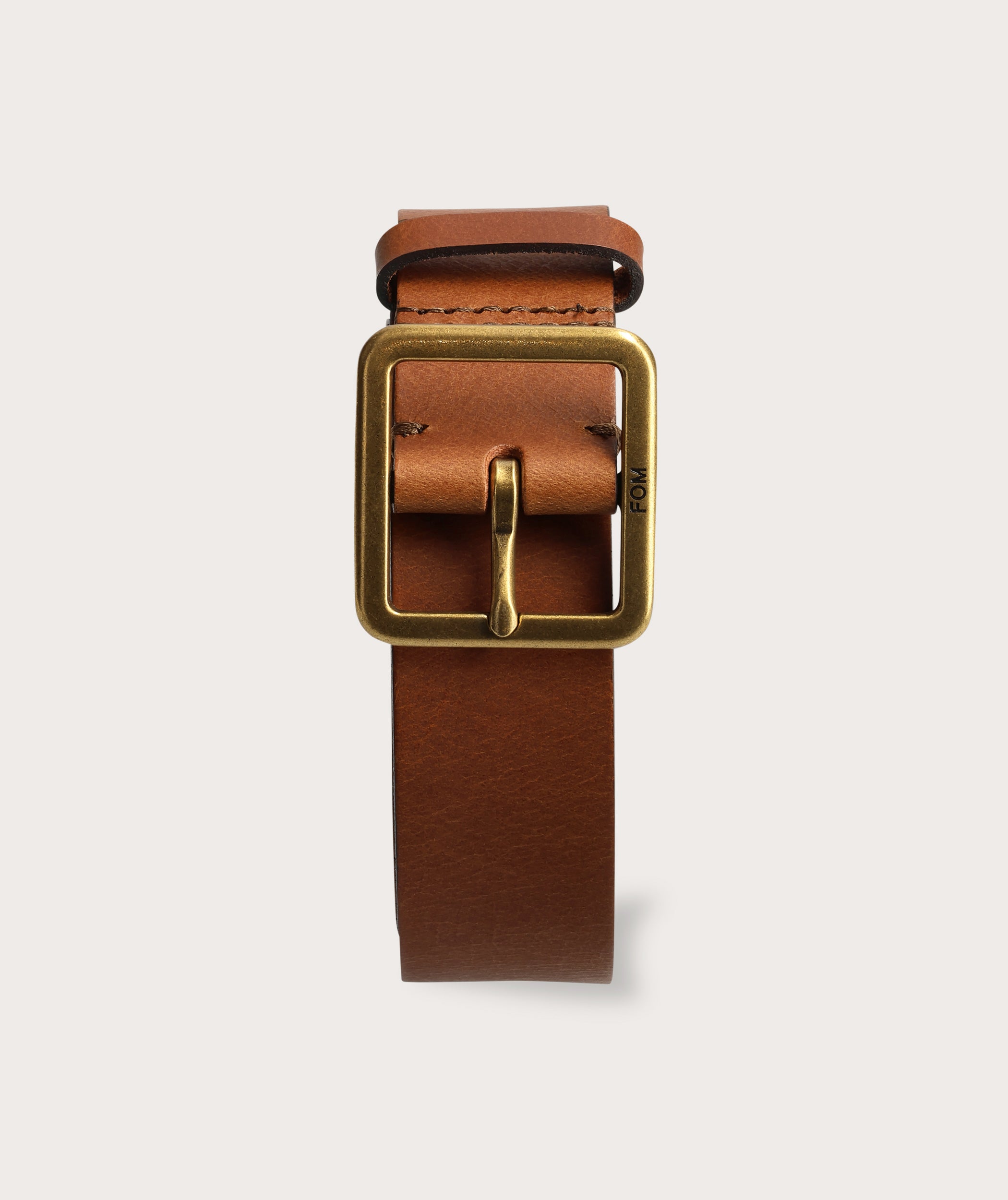 Mens Belt - Tan/ Brass Buckle