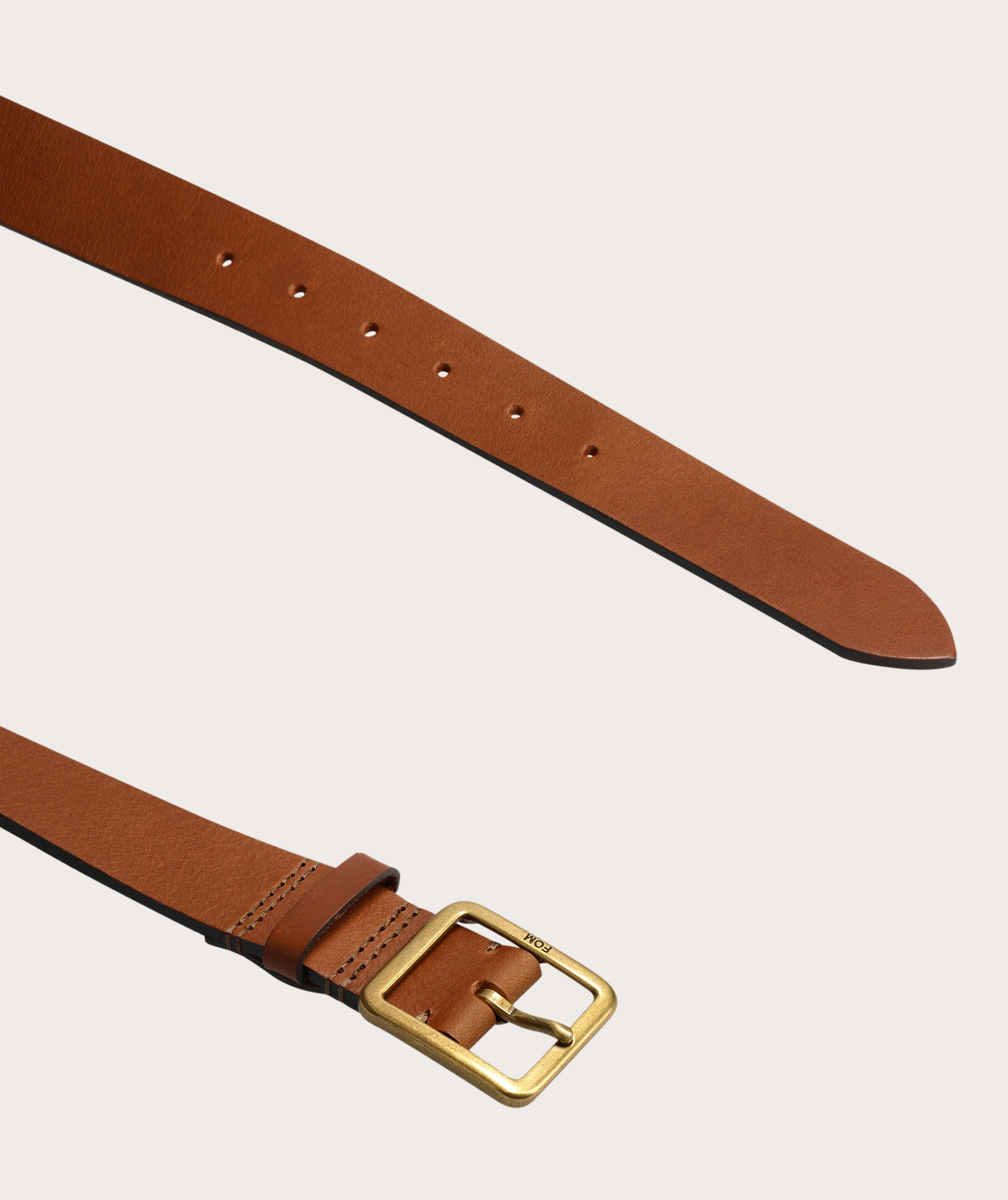 Mens Belt - Tan/ Brass Buckle