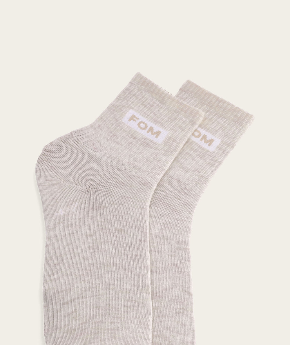 Socks FOM Active - Oatmeal Melange (Size 4-7)