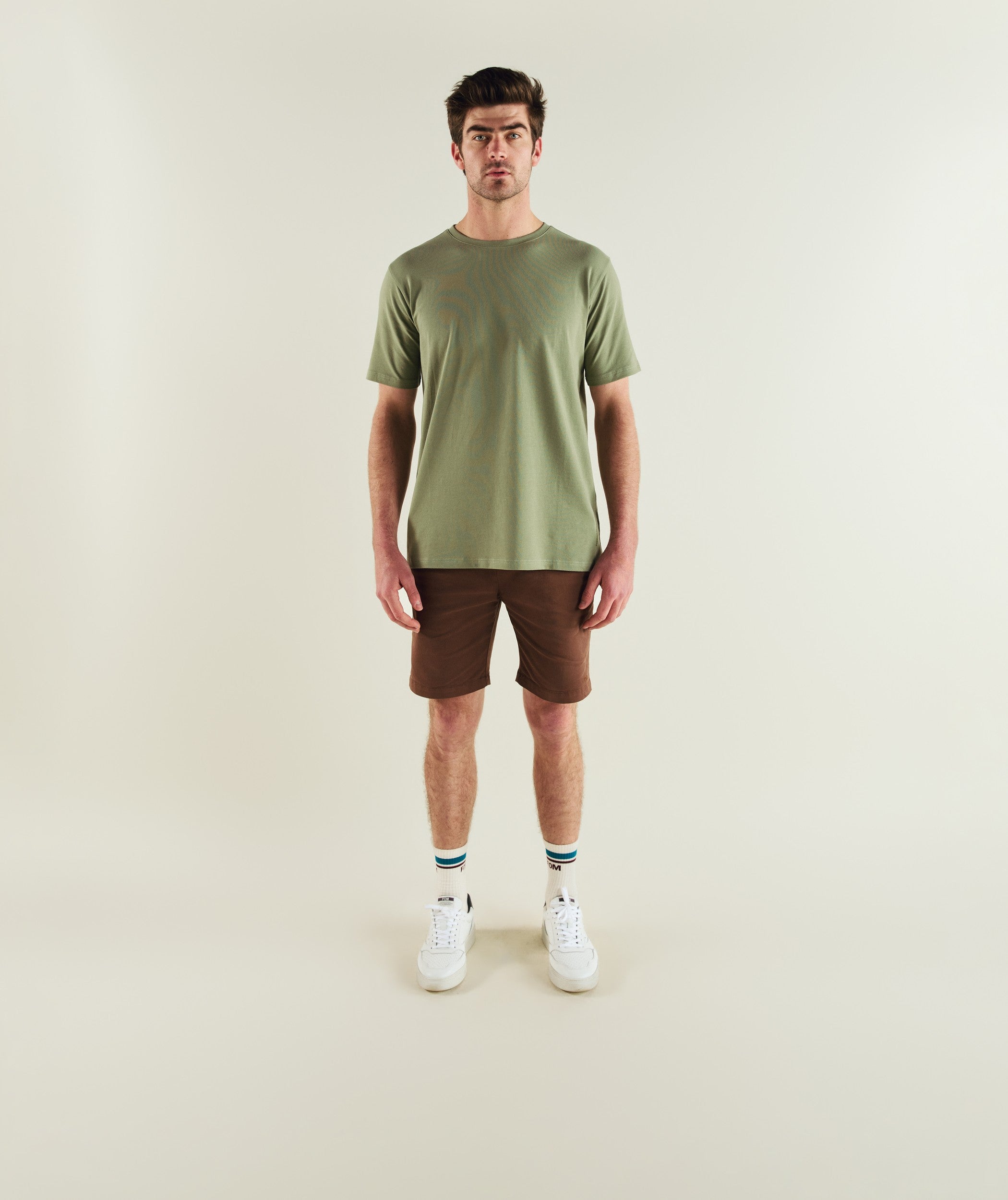 Mens Essential 3-Pack Tees - Ivory/ Green / Navy
