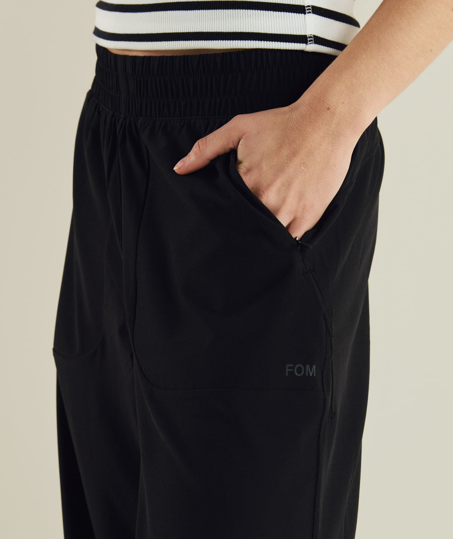 Ladies Wide Leg Pants - Black