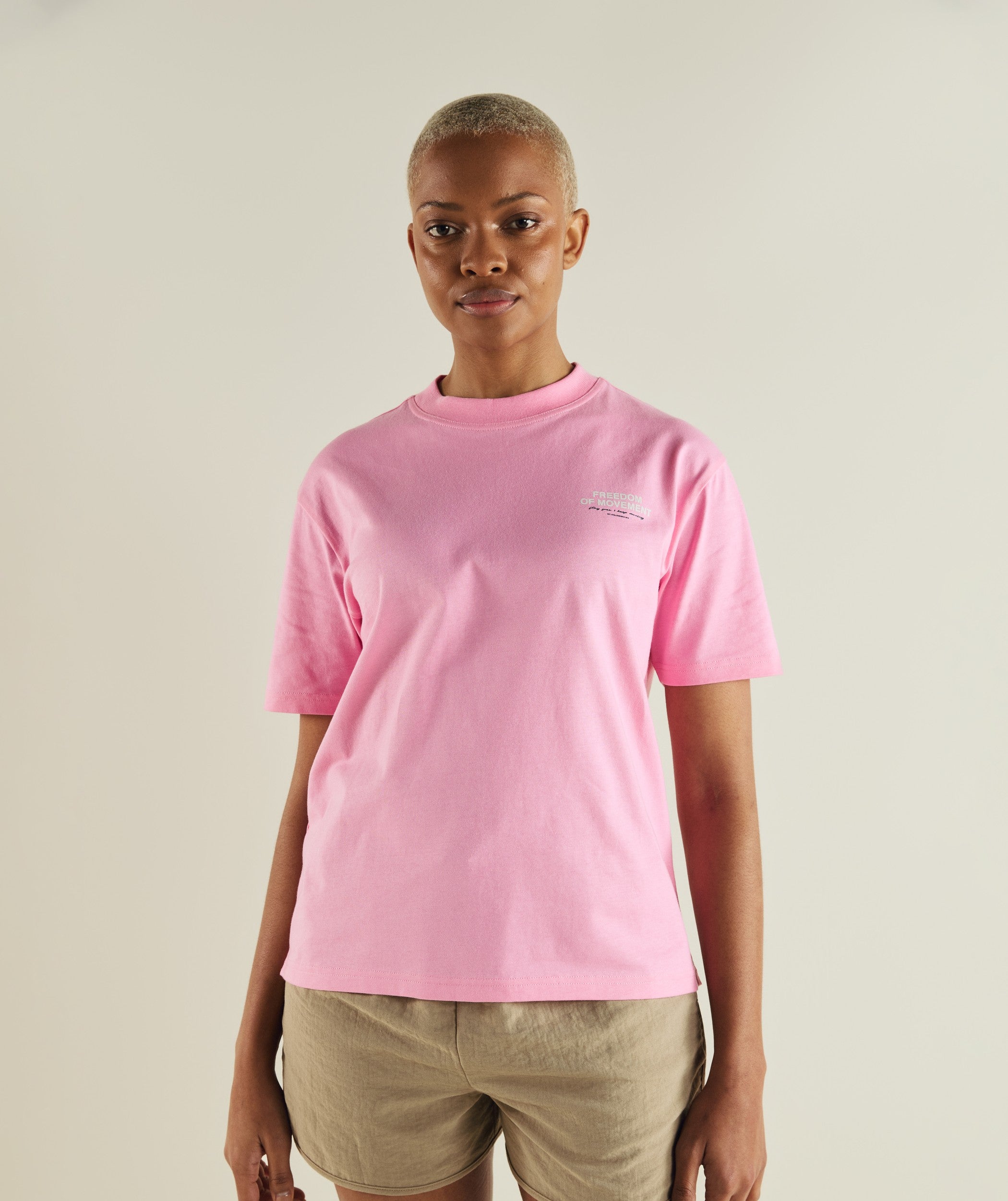 Ladies Flower Graphic Tee - Pink
