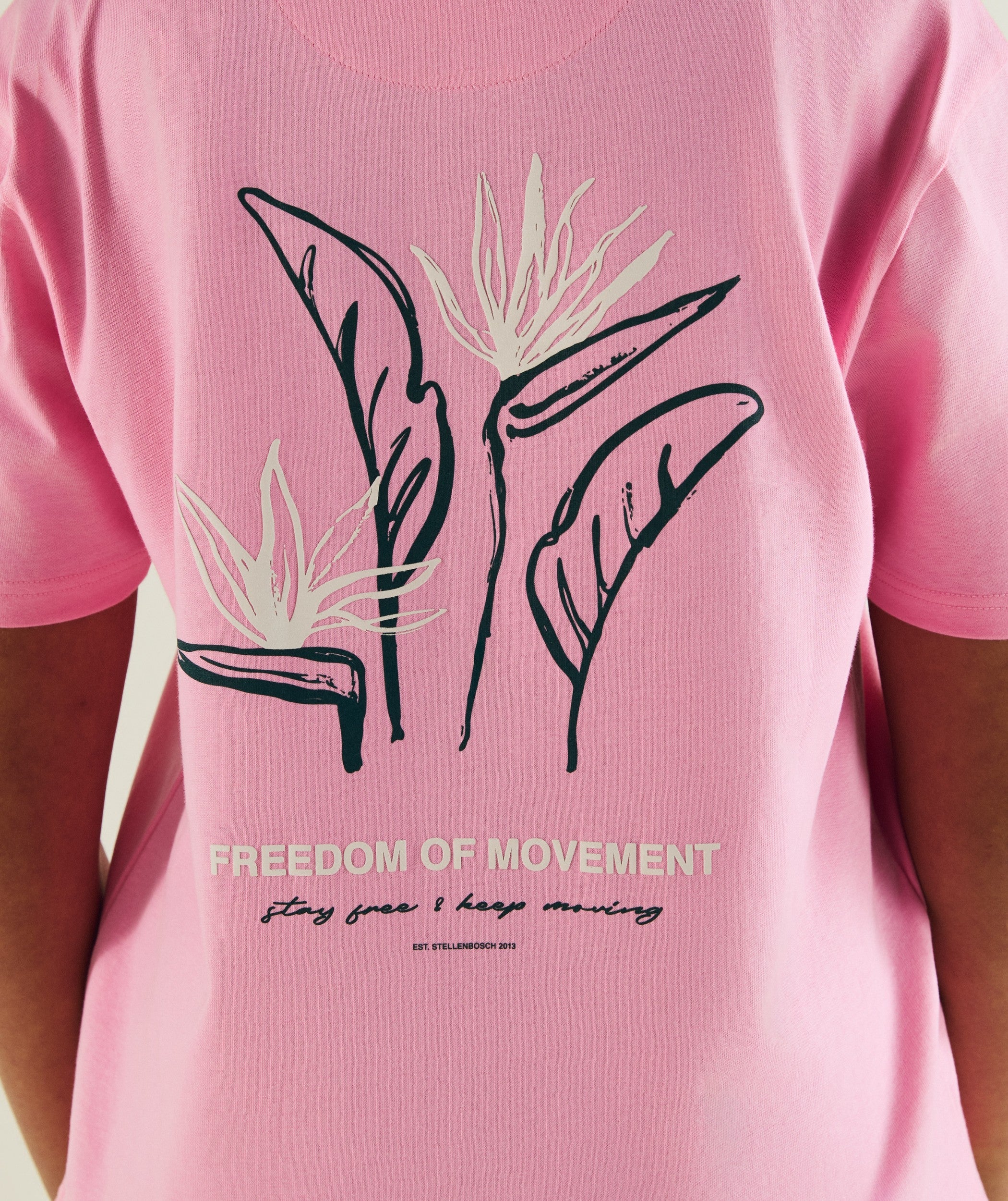 Ladies Flower Graphic Tee - Pink