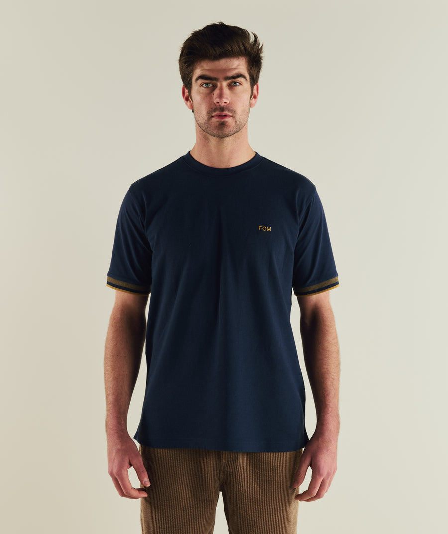 Mens Pique Tee - Navy
