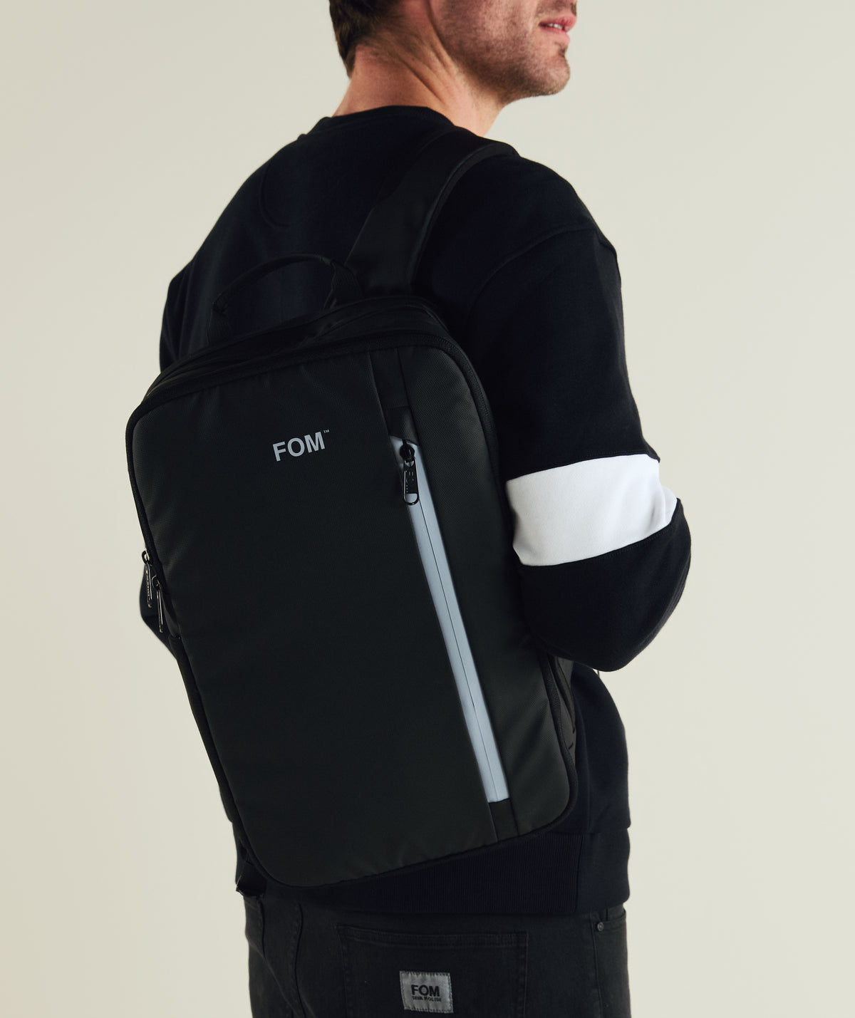 FOM x Kolisi captains sweater in black, on-model view