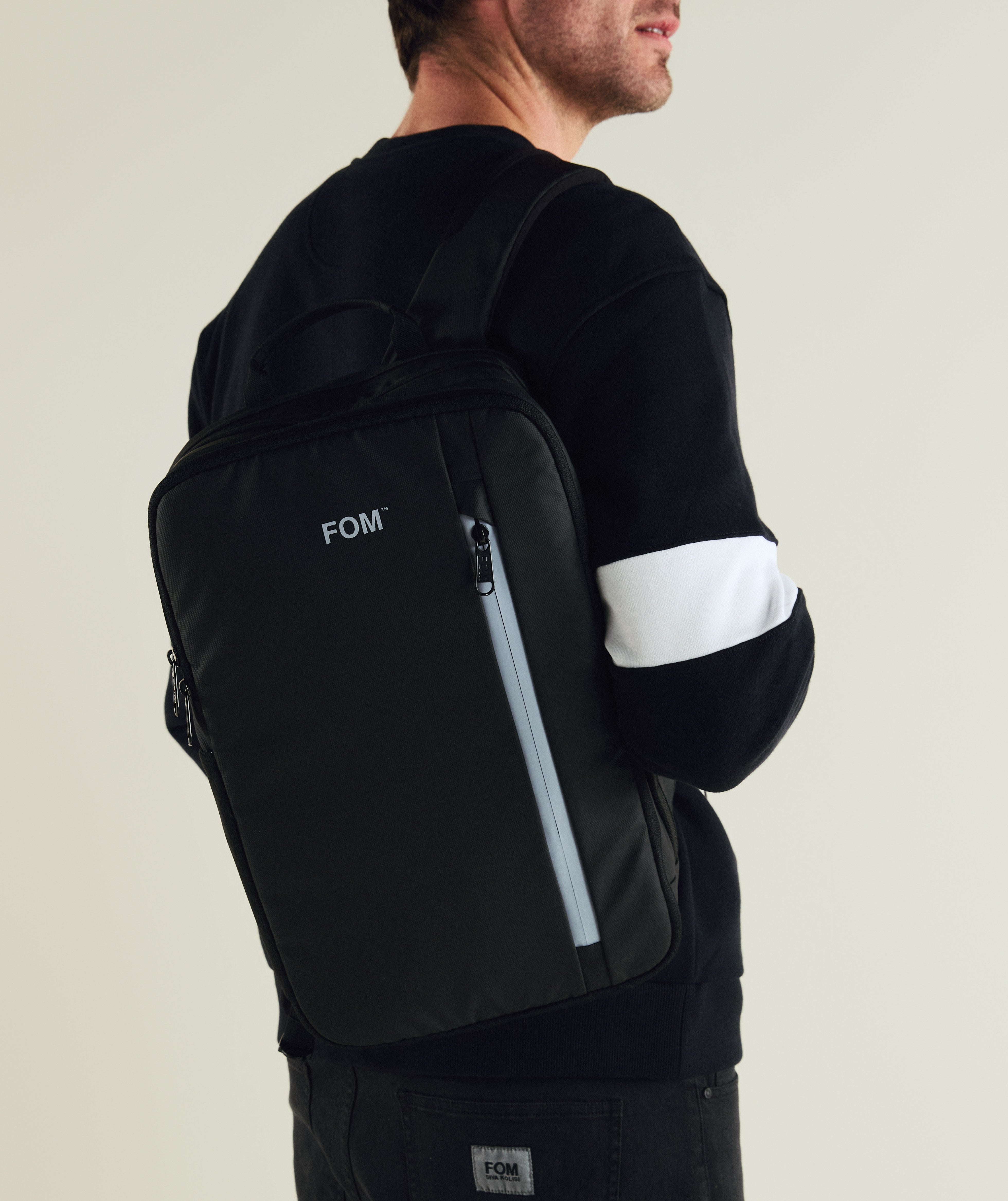 FOM x Kolisi captains sweater in black, on-model view