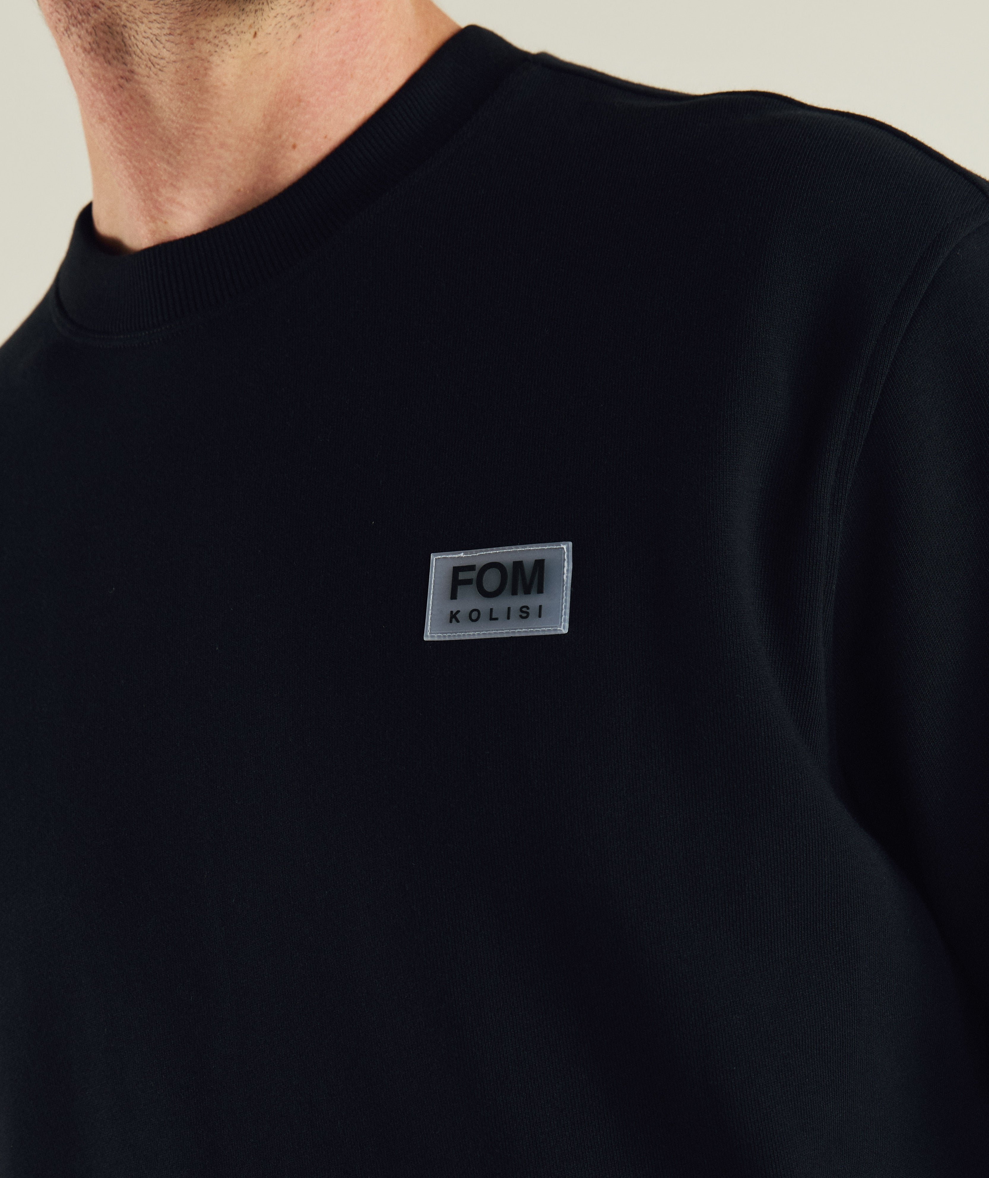FOM x Kolisi captains sweater in black, on-model view