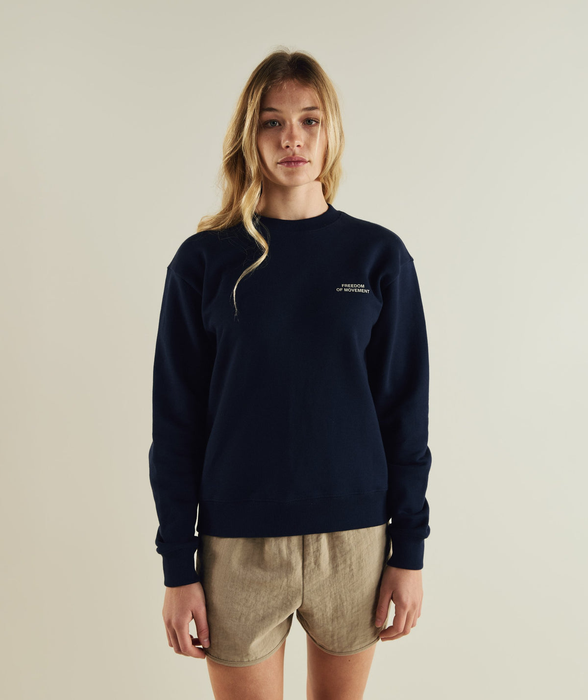 Ladies Crew Neck Sweat - Navy