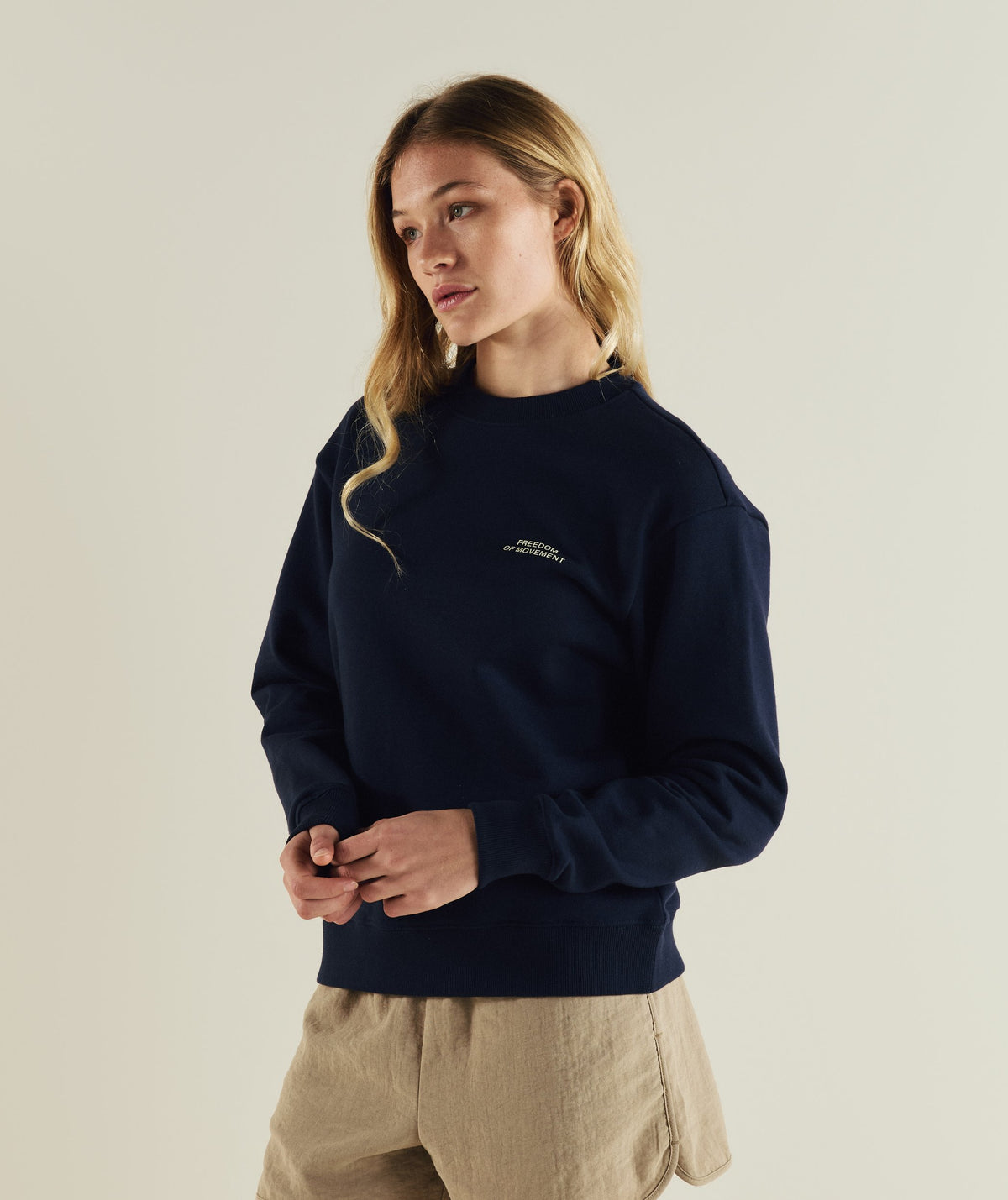 Ladies Crew Neck Sweat - Navy