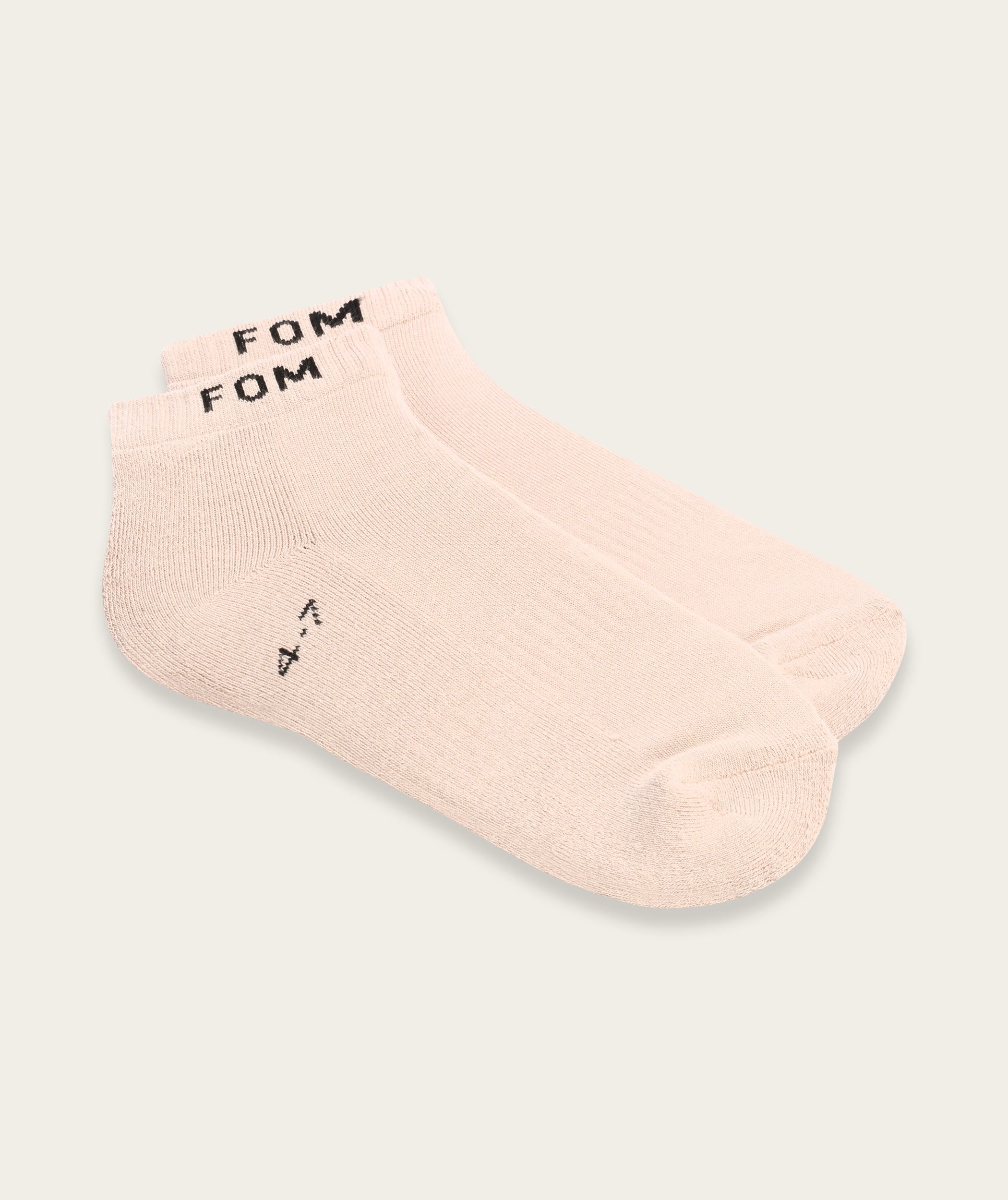 Socks Ankle Twin Pack - Stone + Black FOM (Size 4-7)