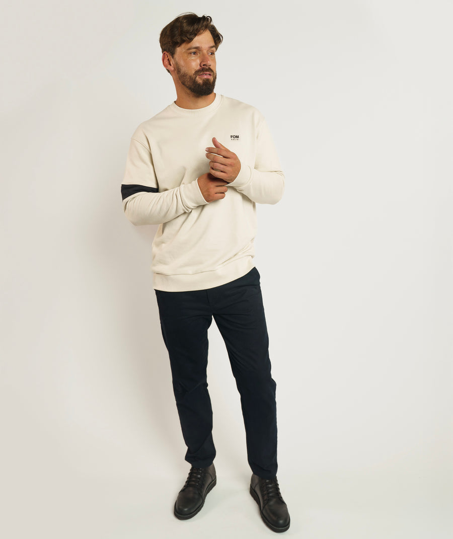 FOM x Kolisi Crew Neck Sweater - Ecru