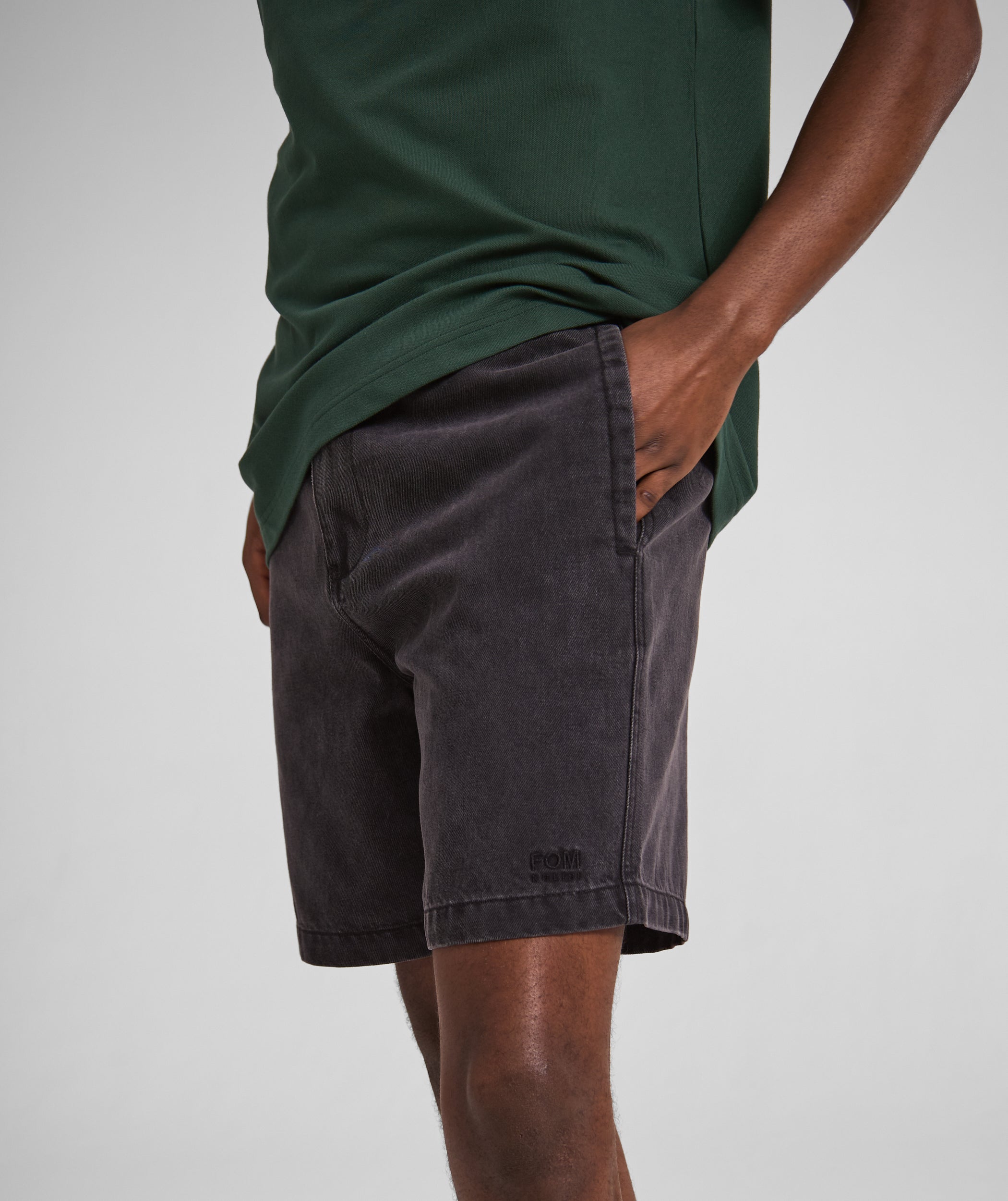 FOM x Kolisi Cotton Twill Shorts - Black