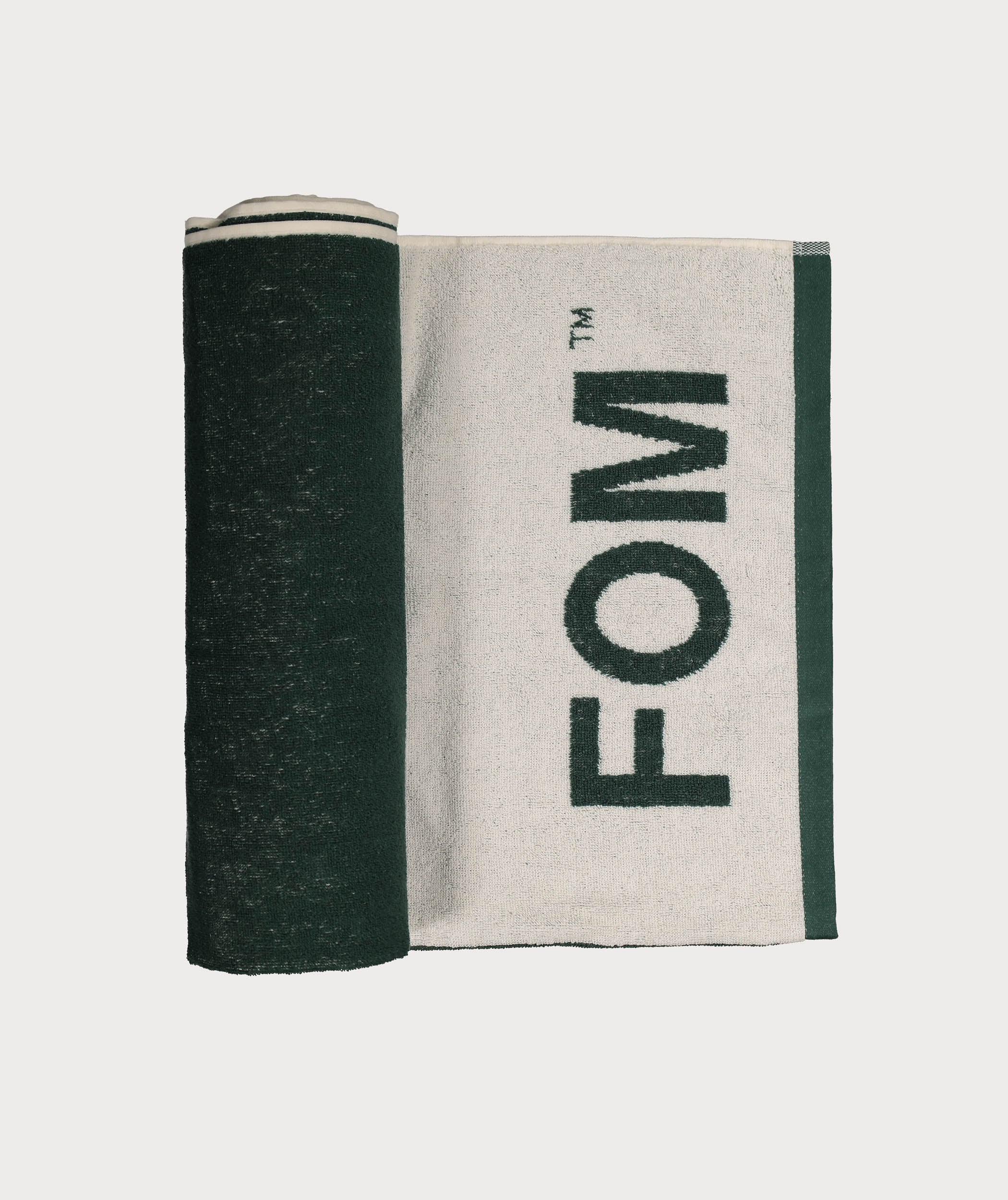 FOM Beach Towel - Ivory/ Bottle Green