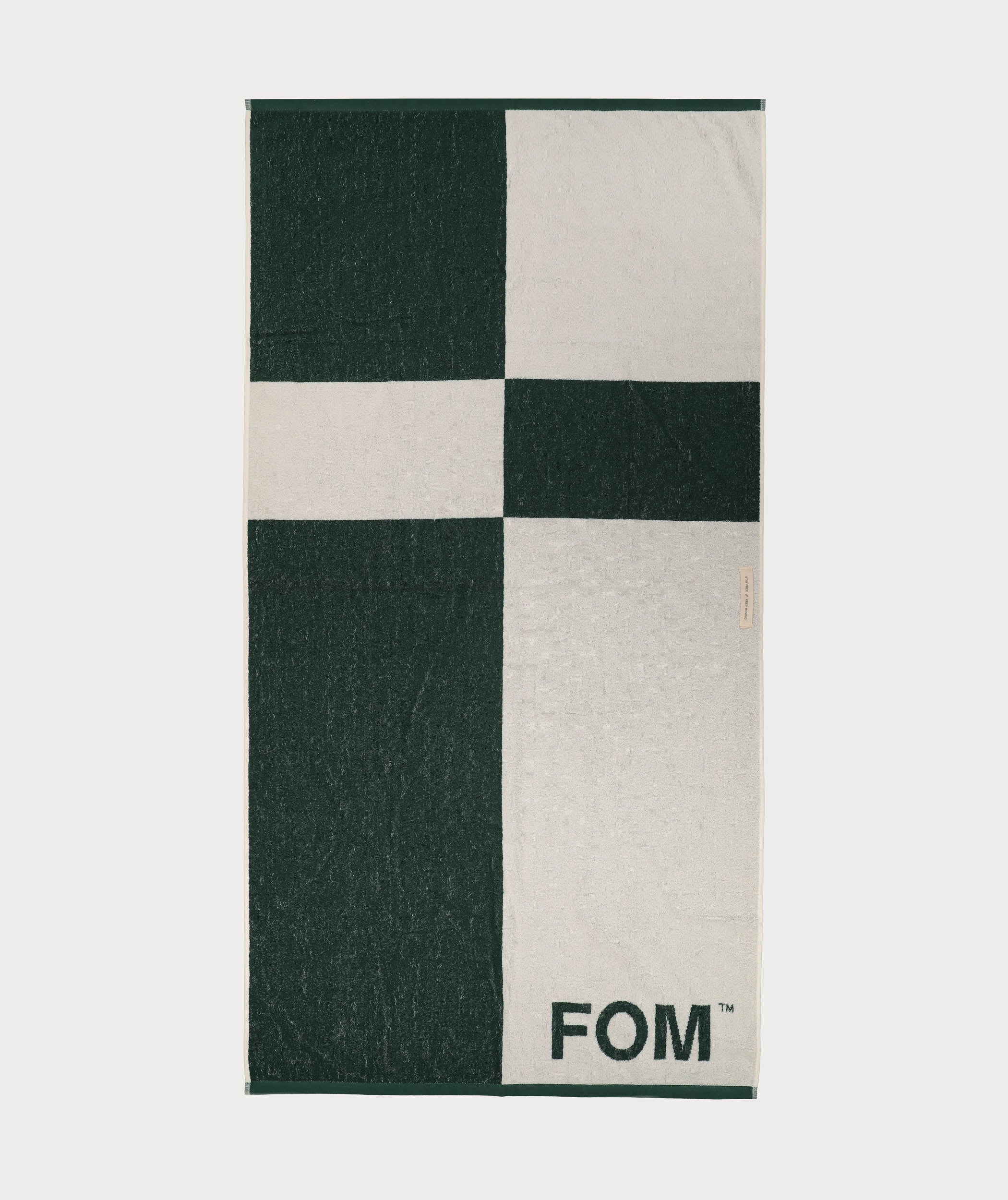 FOM Beach Towel - Ivory/ Bottle Green