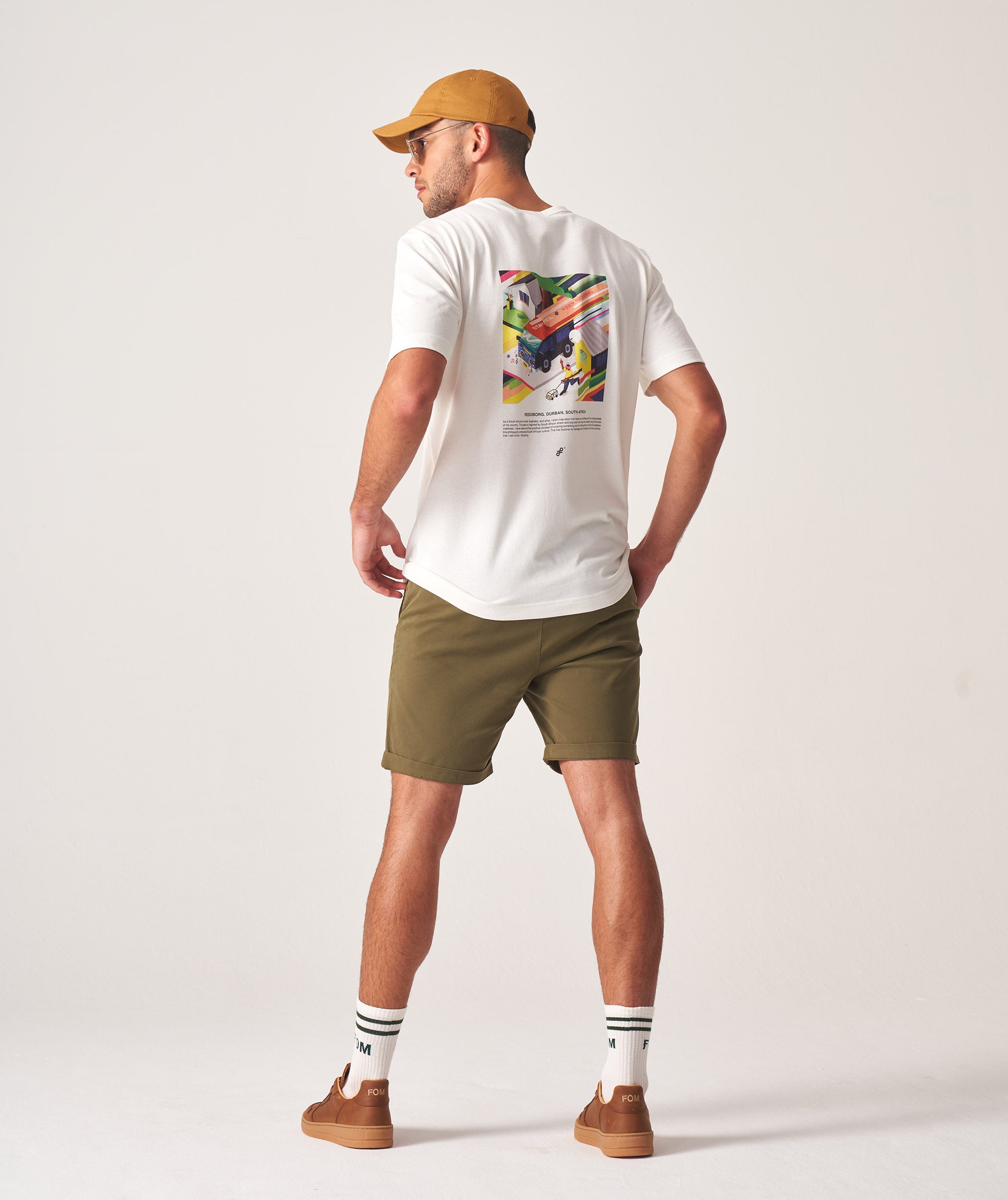 Mens Chino Shorts - Dark Olive