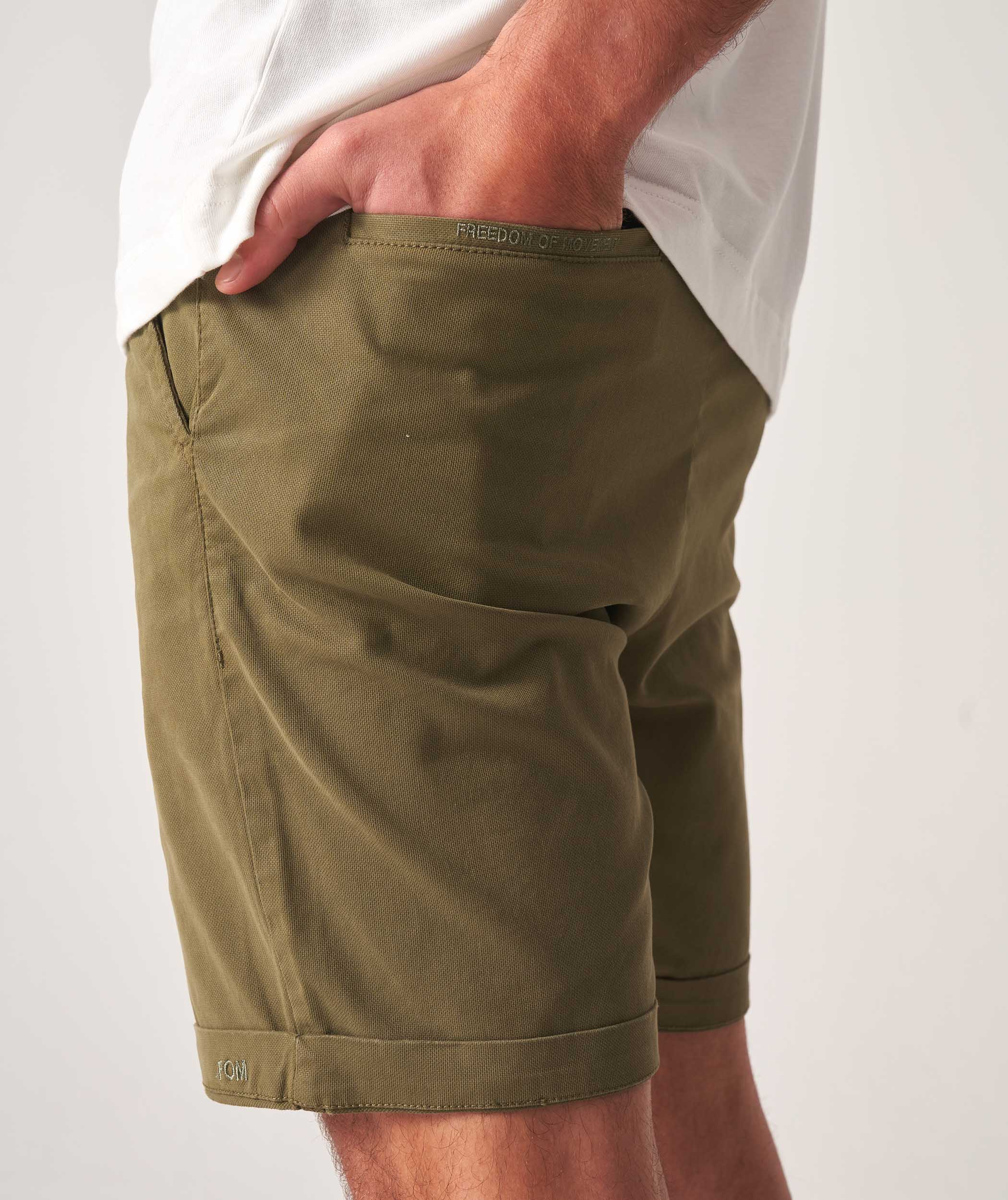 Mens Chino Shorts - Dark Olive