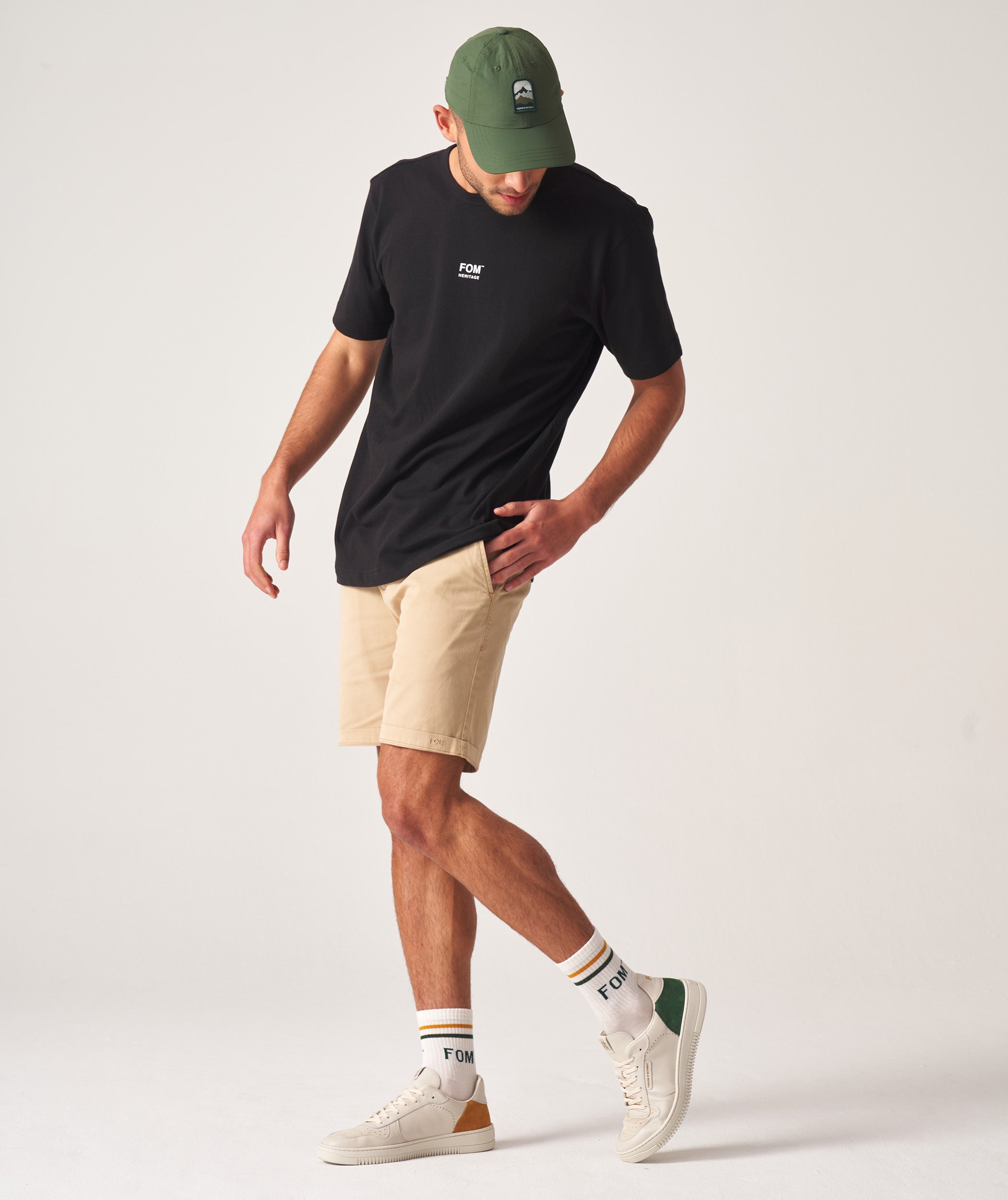 FOM x Koooooos Mens Relaxed Heritage Tee - Black