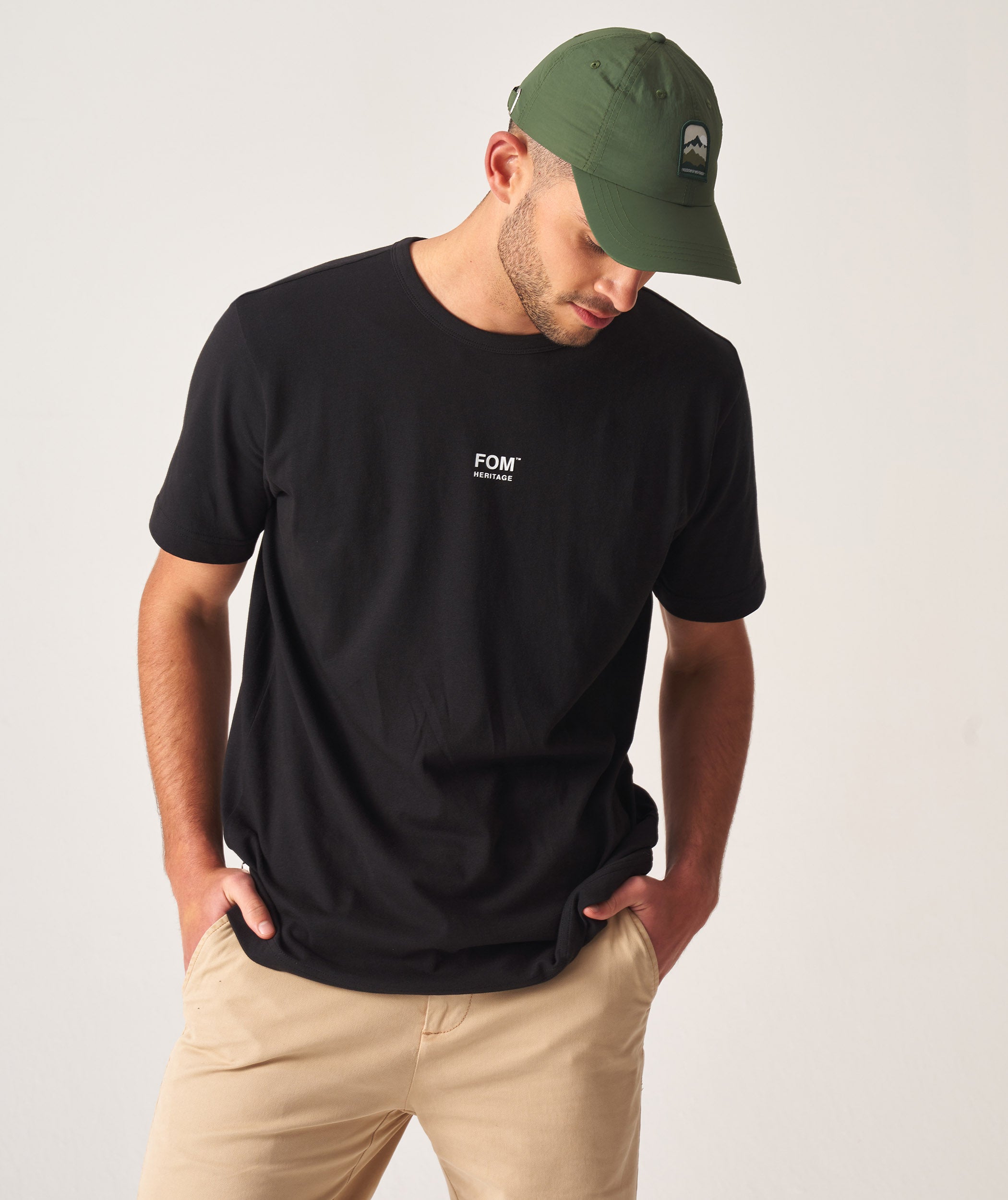 FOM x Koooooos Mens Relaxed Heritage Tee - Black