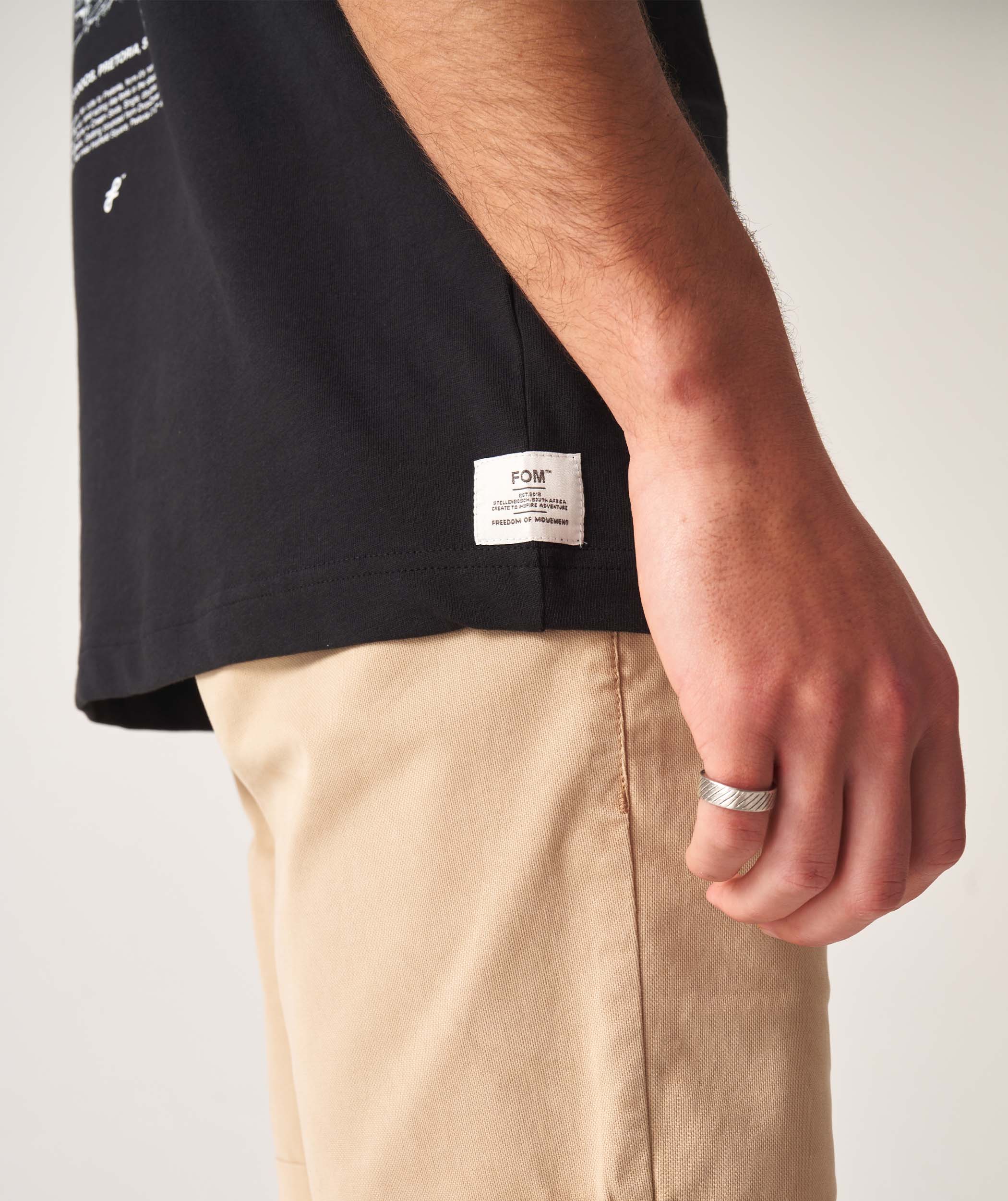 FOM x Koooooos Mens Relaxed Heritage Tee - Black