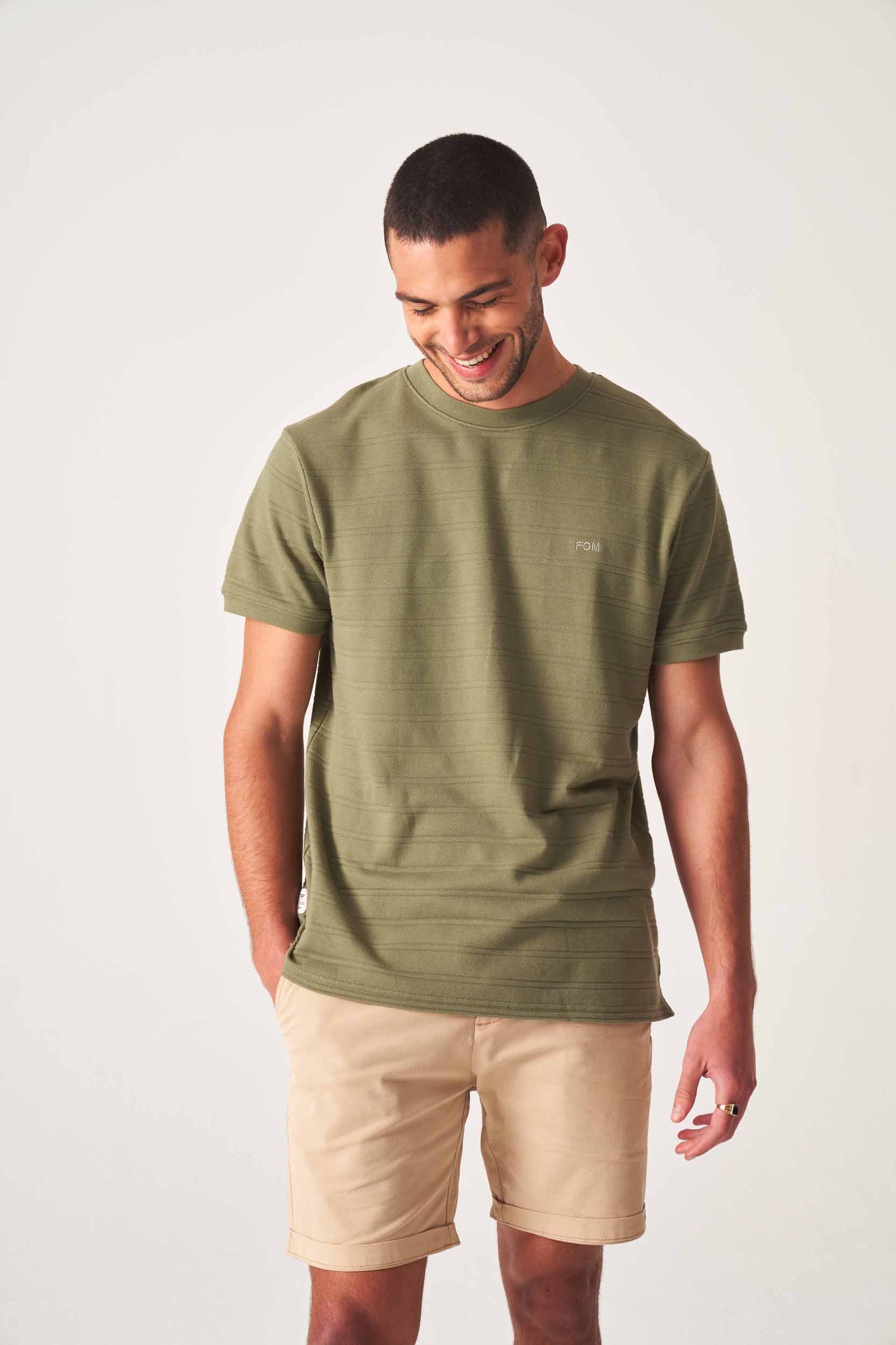 Mens Pique Tee - Fatigue Green
