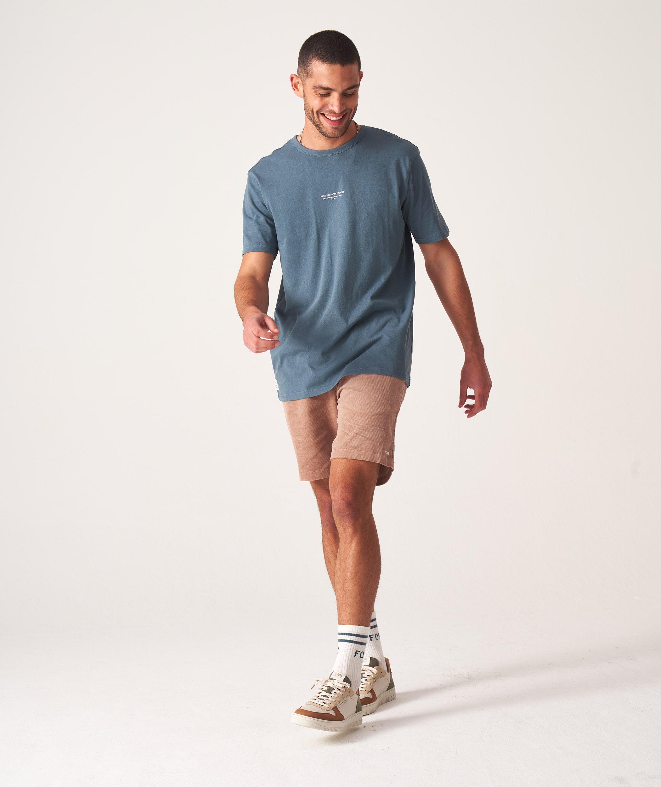 Mens Corduroy Drawcord Shorts - Taupe